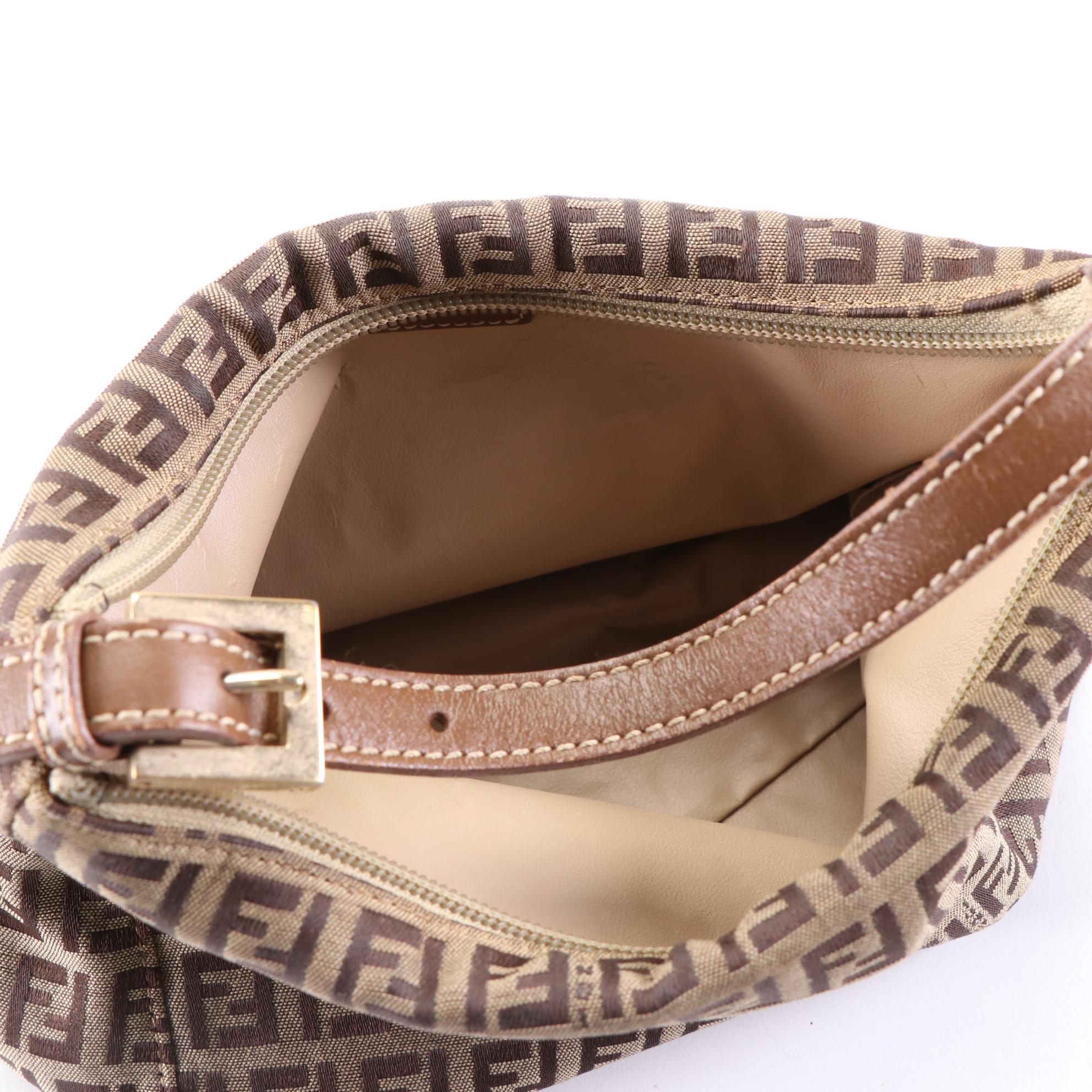 Fendi Small Handbag in Zucca Print and Leather
