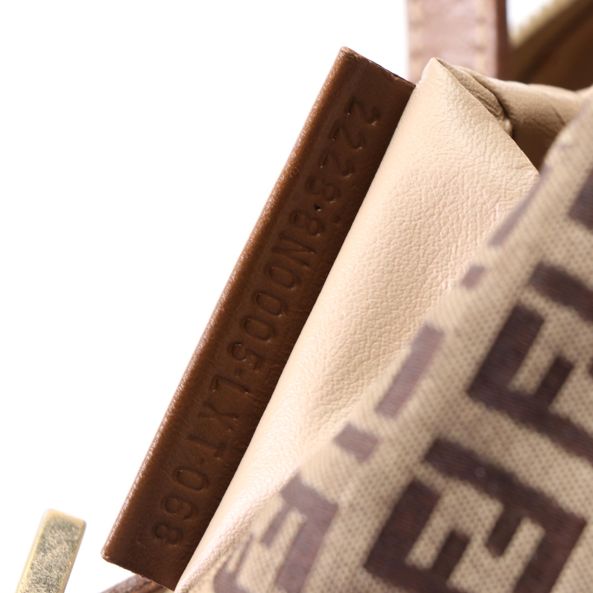 Fendi Small Handbag in Zucca Print and Leather