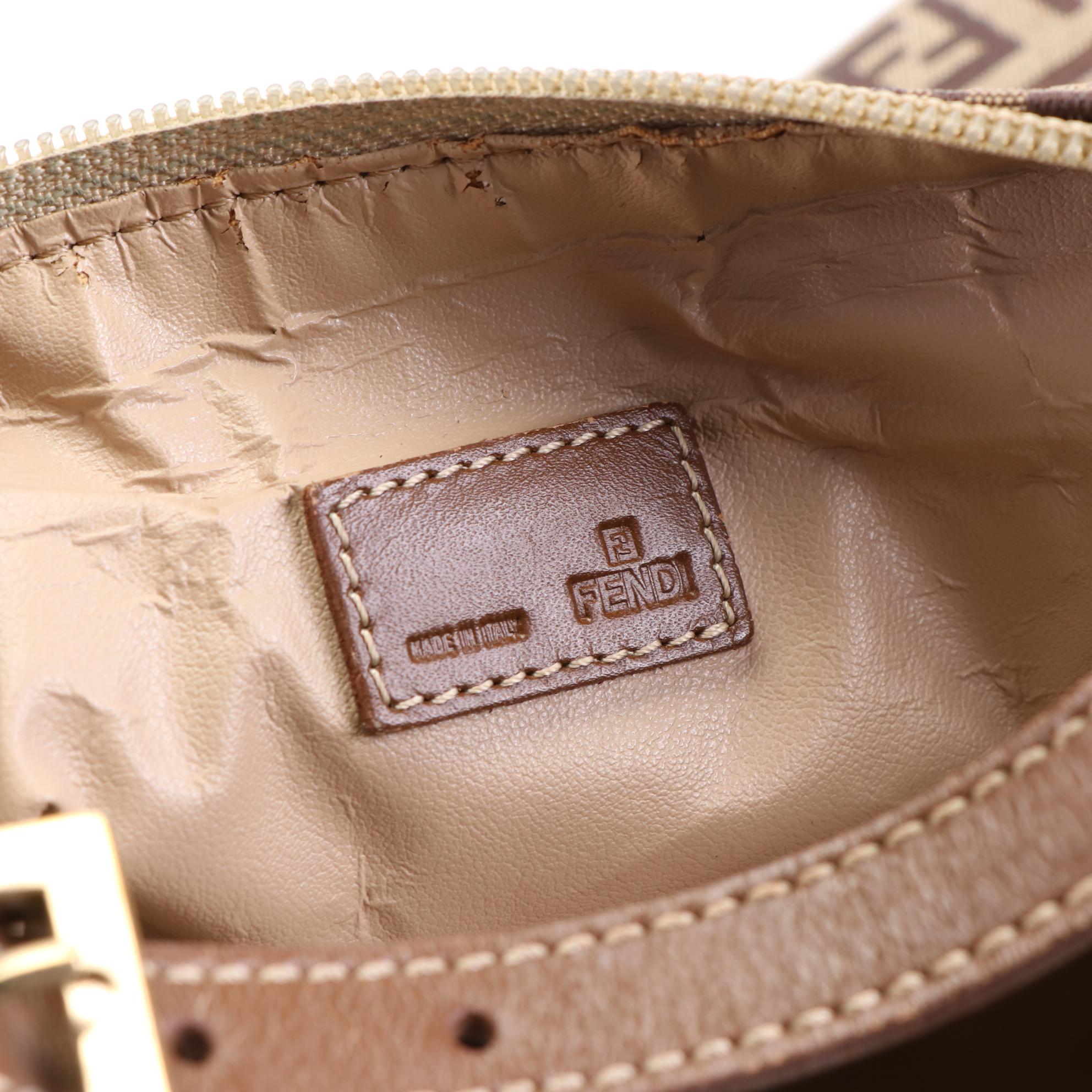 Fendi Small Handbag in Zucca Print and Leather