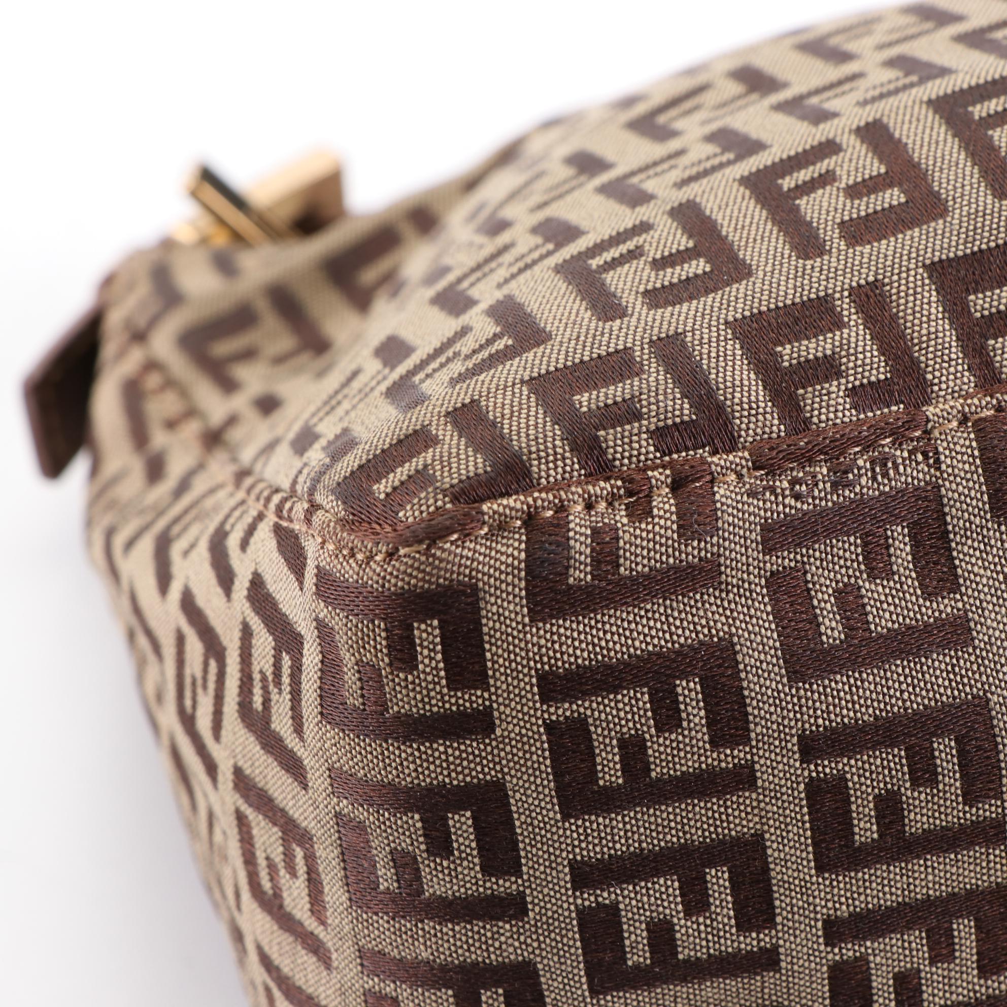 Fendi Small Handbag in Zucca Print and Leather