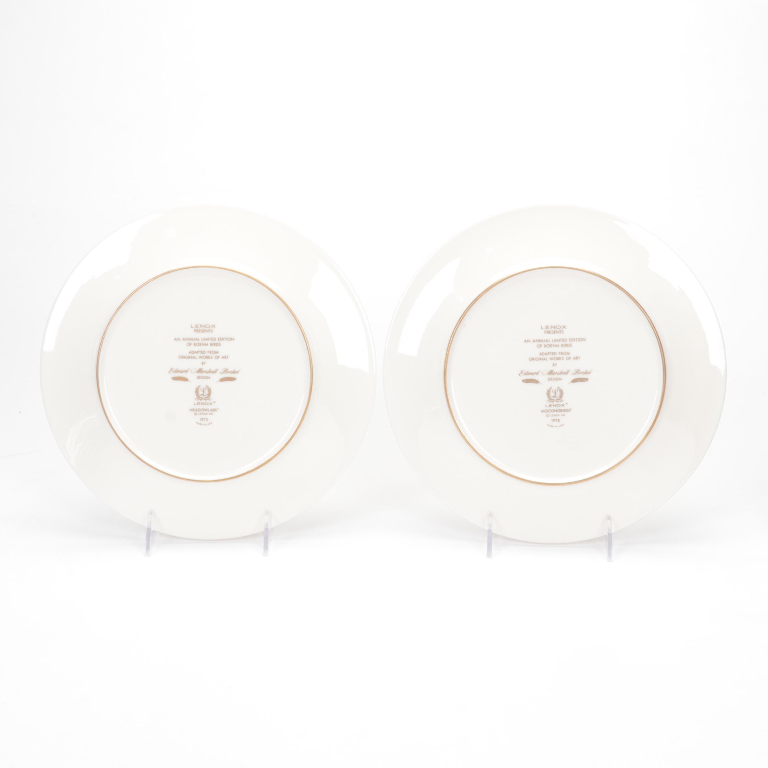 "Meadowlark" and Other Lenox and Boehm China Collaborative Collector Plates