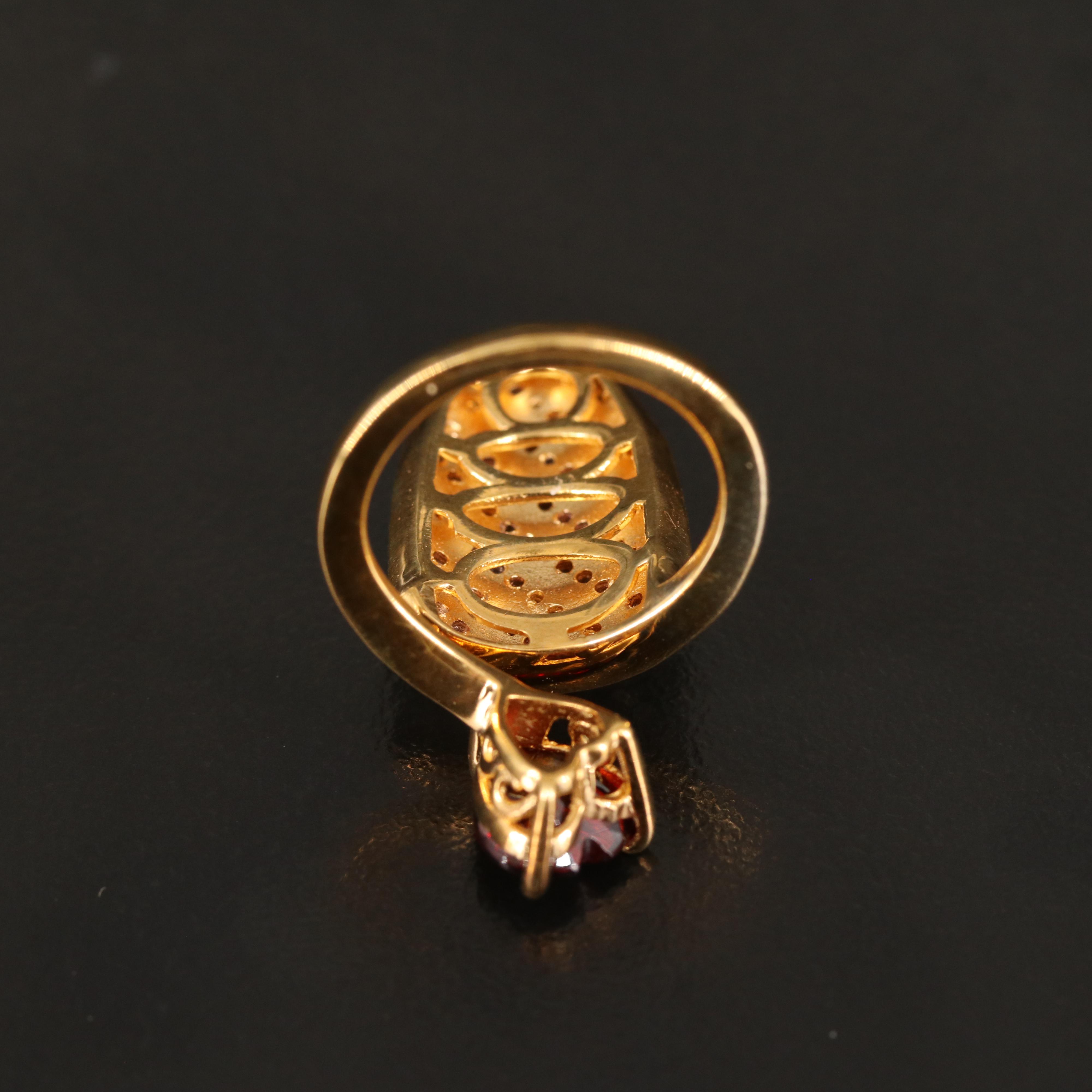 Sterling Garnet and Topaz Nail Ring