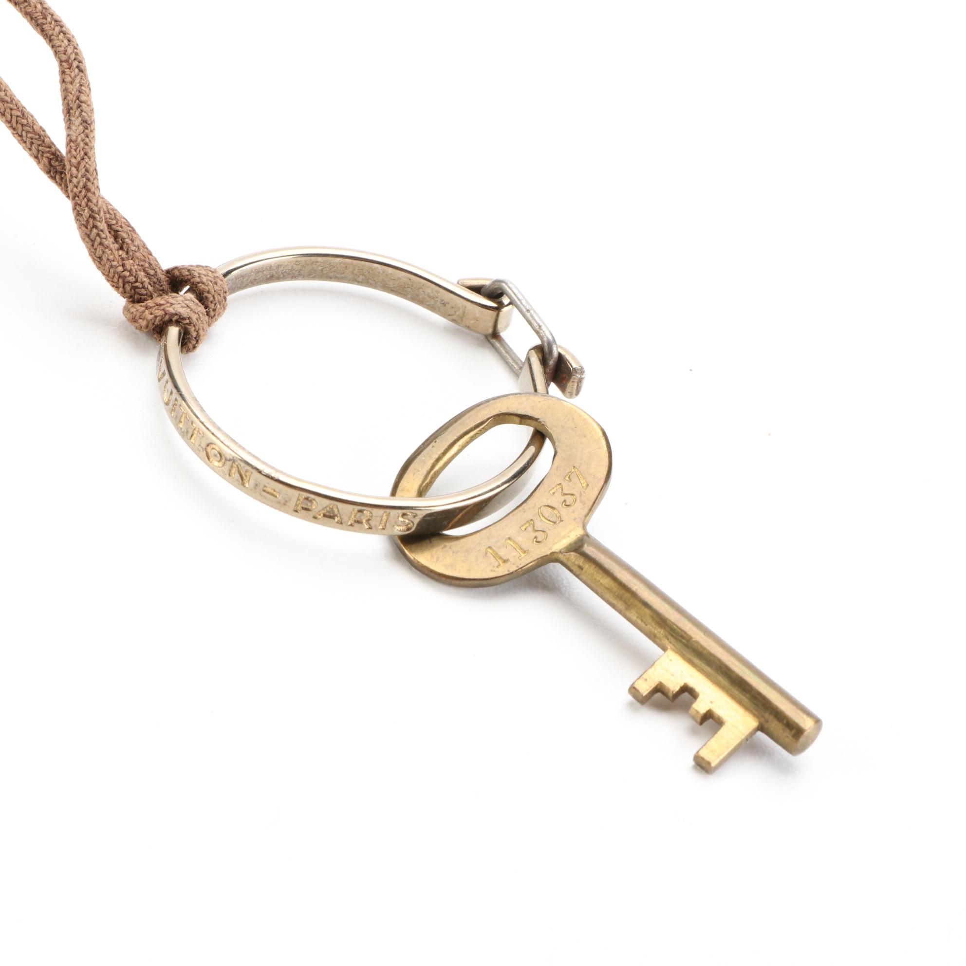 Vintage Louis Vuitton Steamer Trunk Skeleton Keys with Key Holders