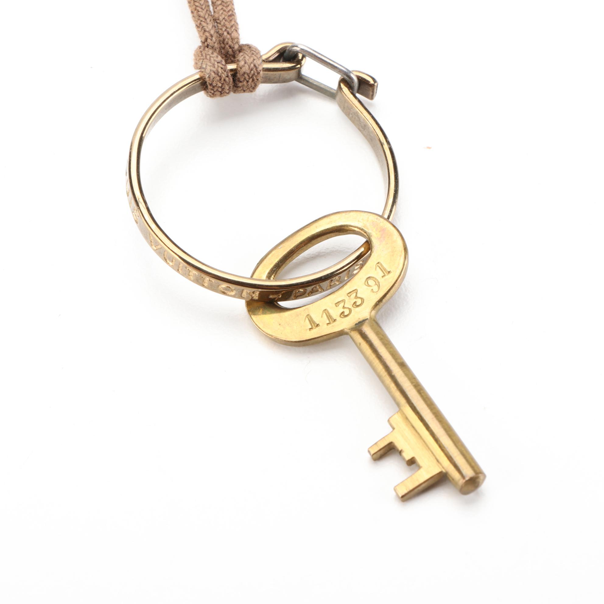 Vintage Louis Vuitton Steamer Trunk Skeleton Keys with Key Holders