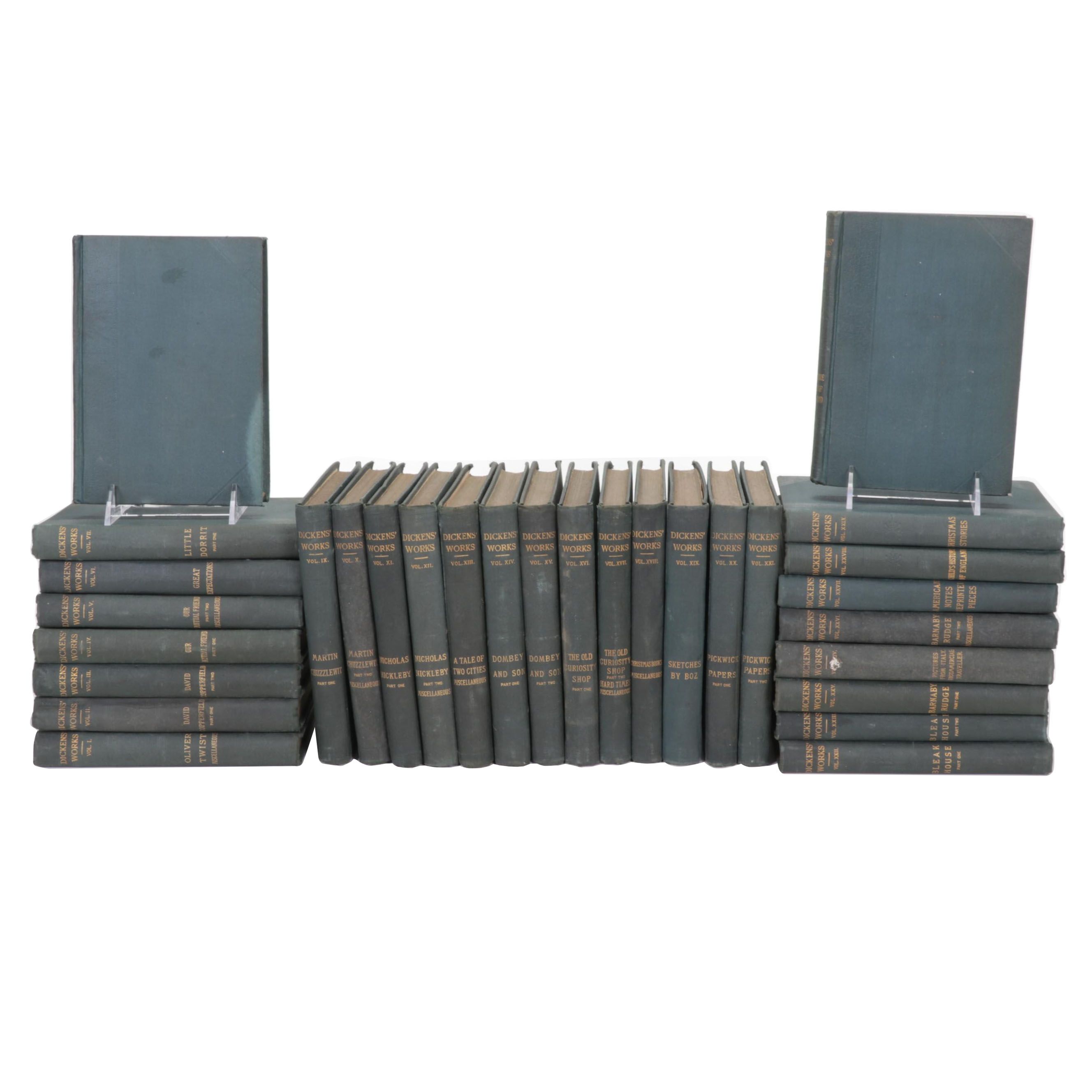 "The Complete Works of Charles Dickens" Thirty-Volume Set, Late 19th Century