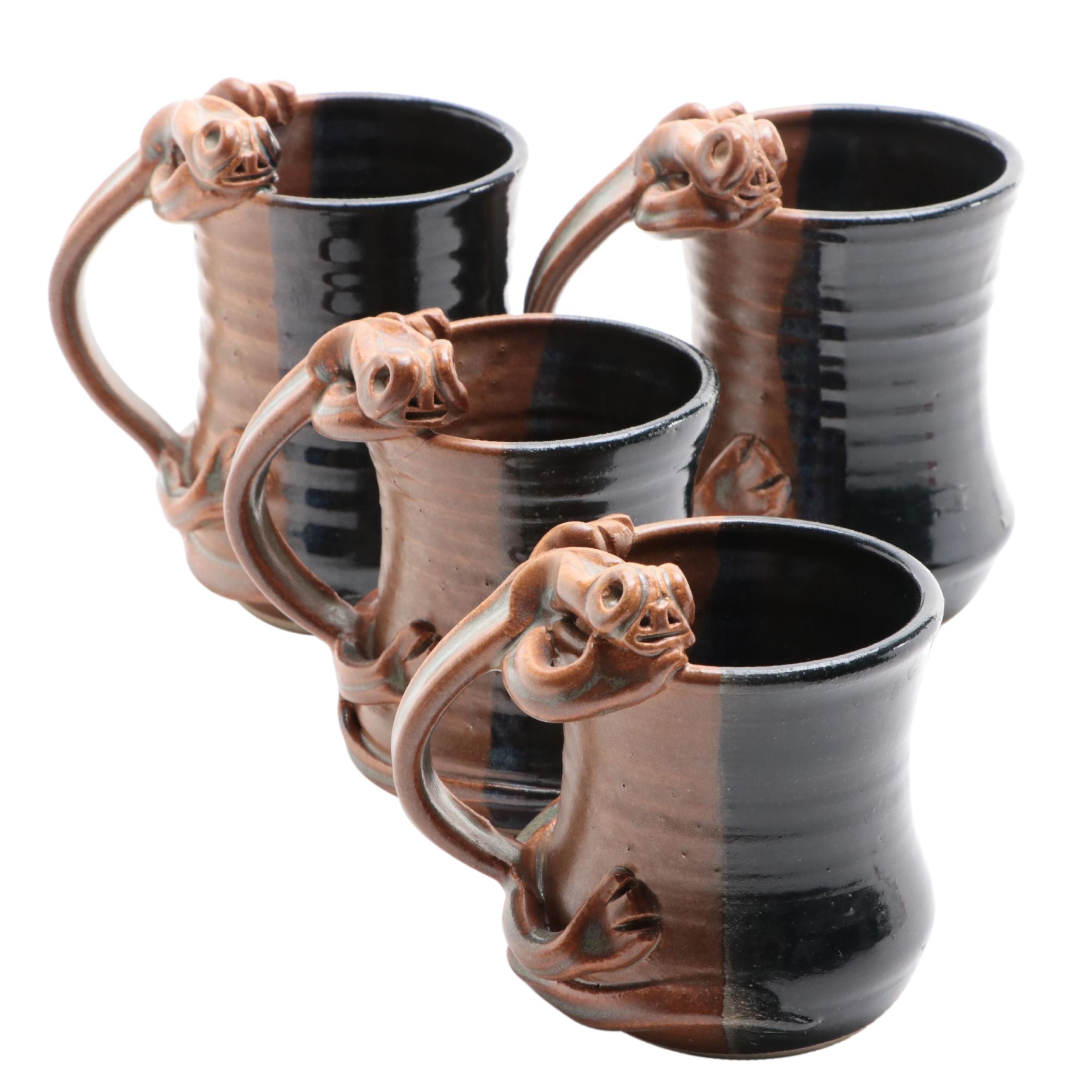 Art Pottery Stoneware Gecko Mugs