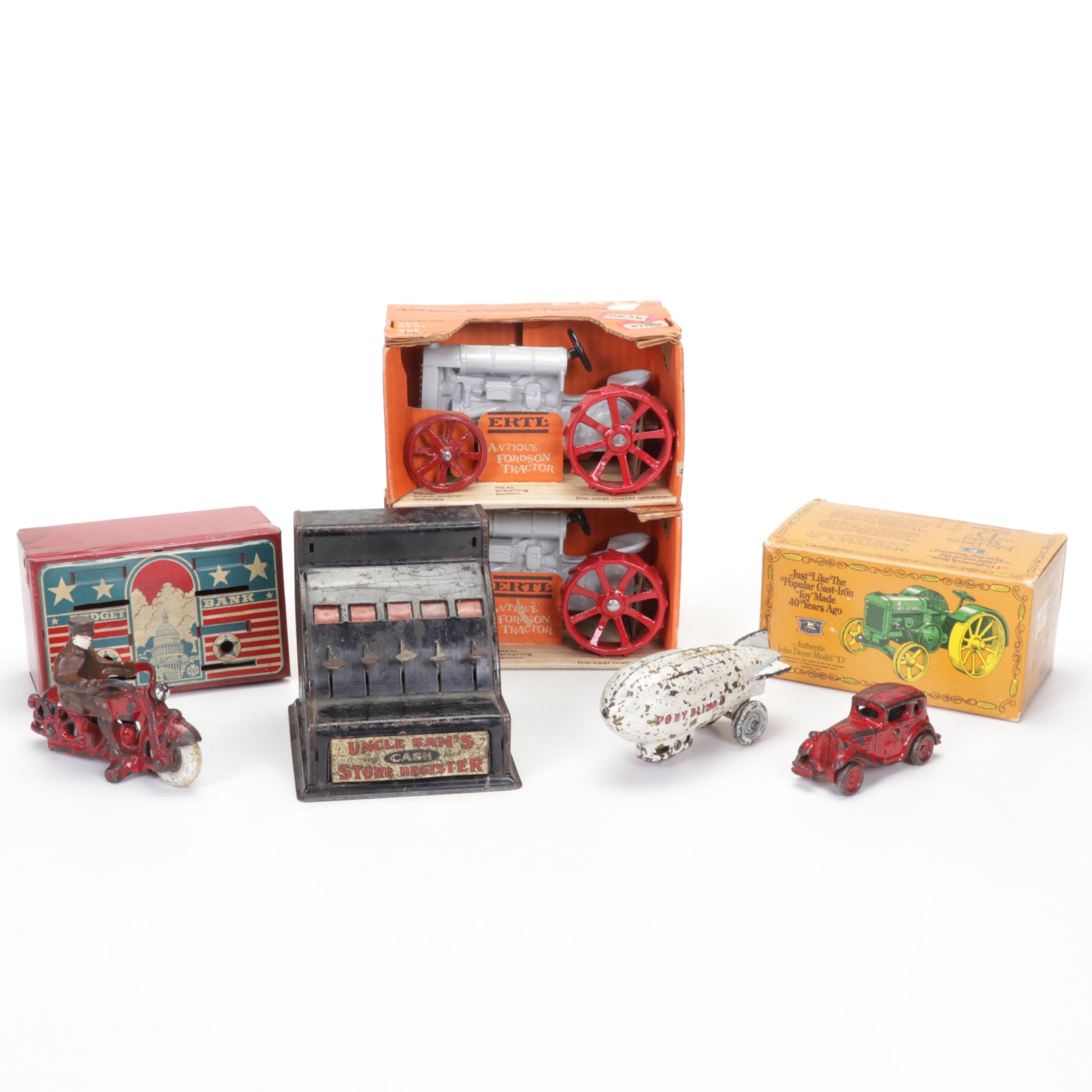 Ertl Diecast "Antique Fordson" Tractors, John Deere Model "D" Tractor and More
