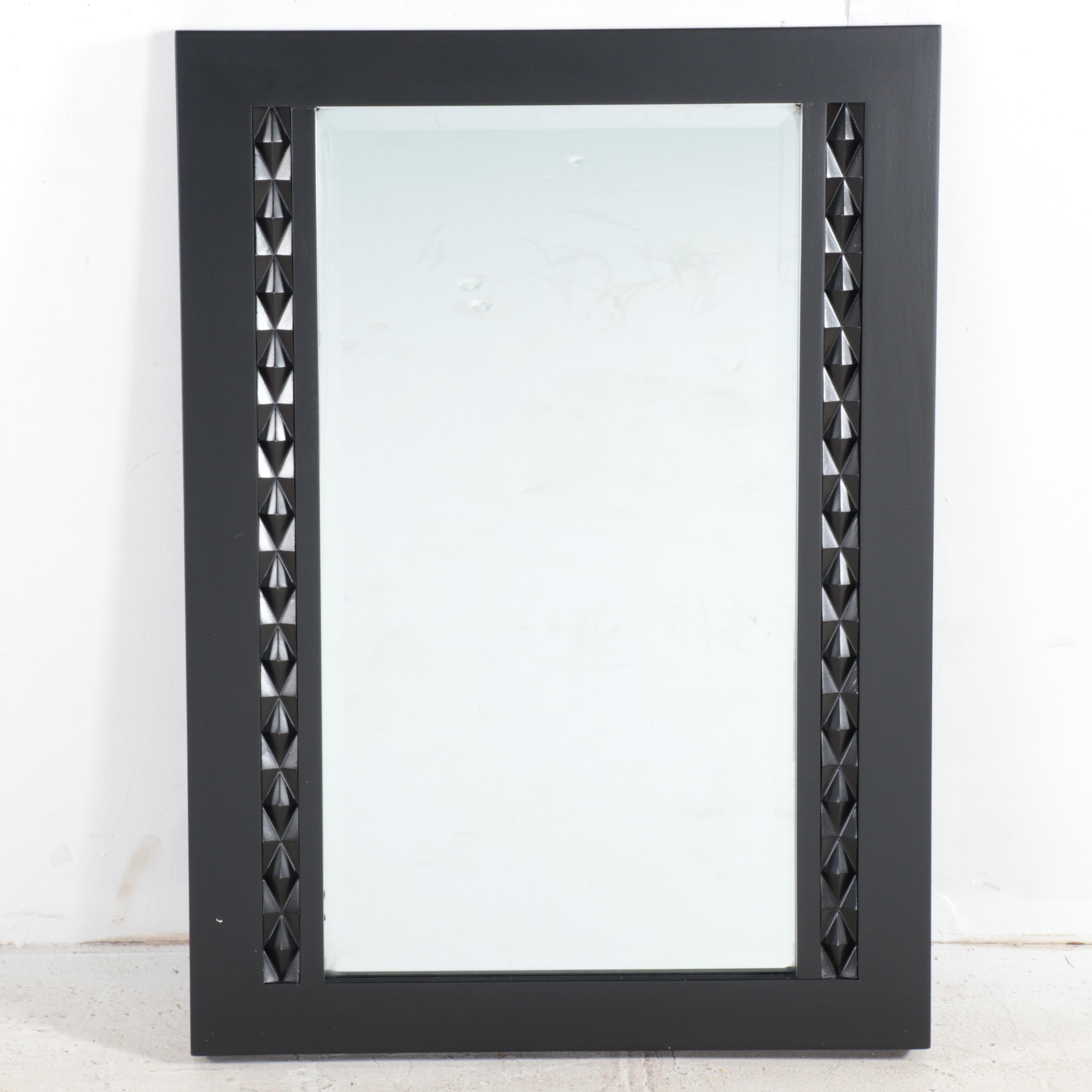Vanity Mirror with Black Finished Mahogany Frame