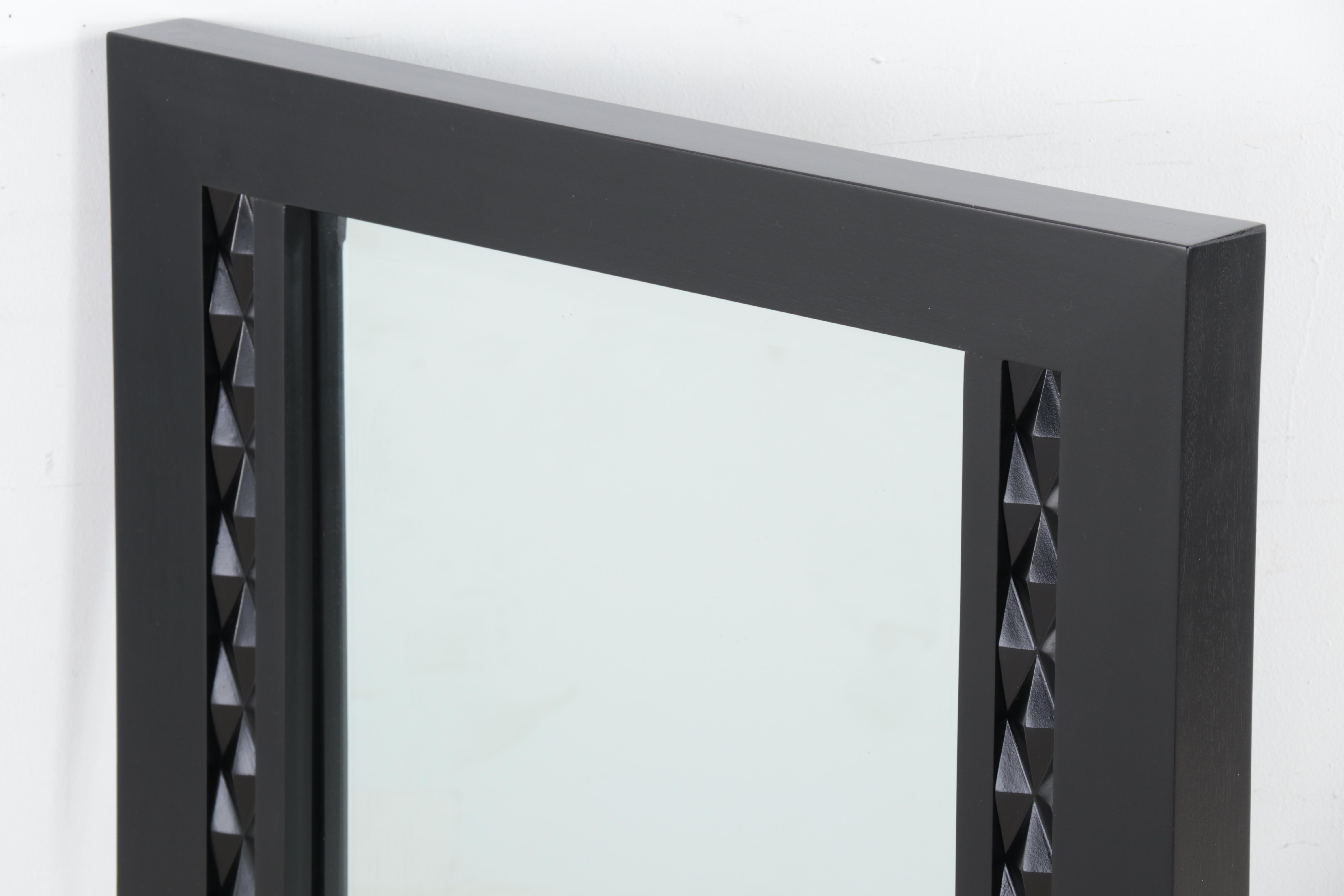 Vanity Mirror with Black Finished Mahogany Frame