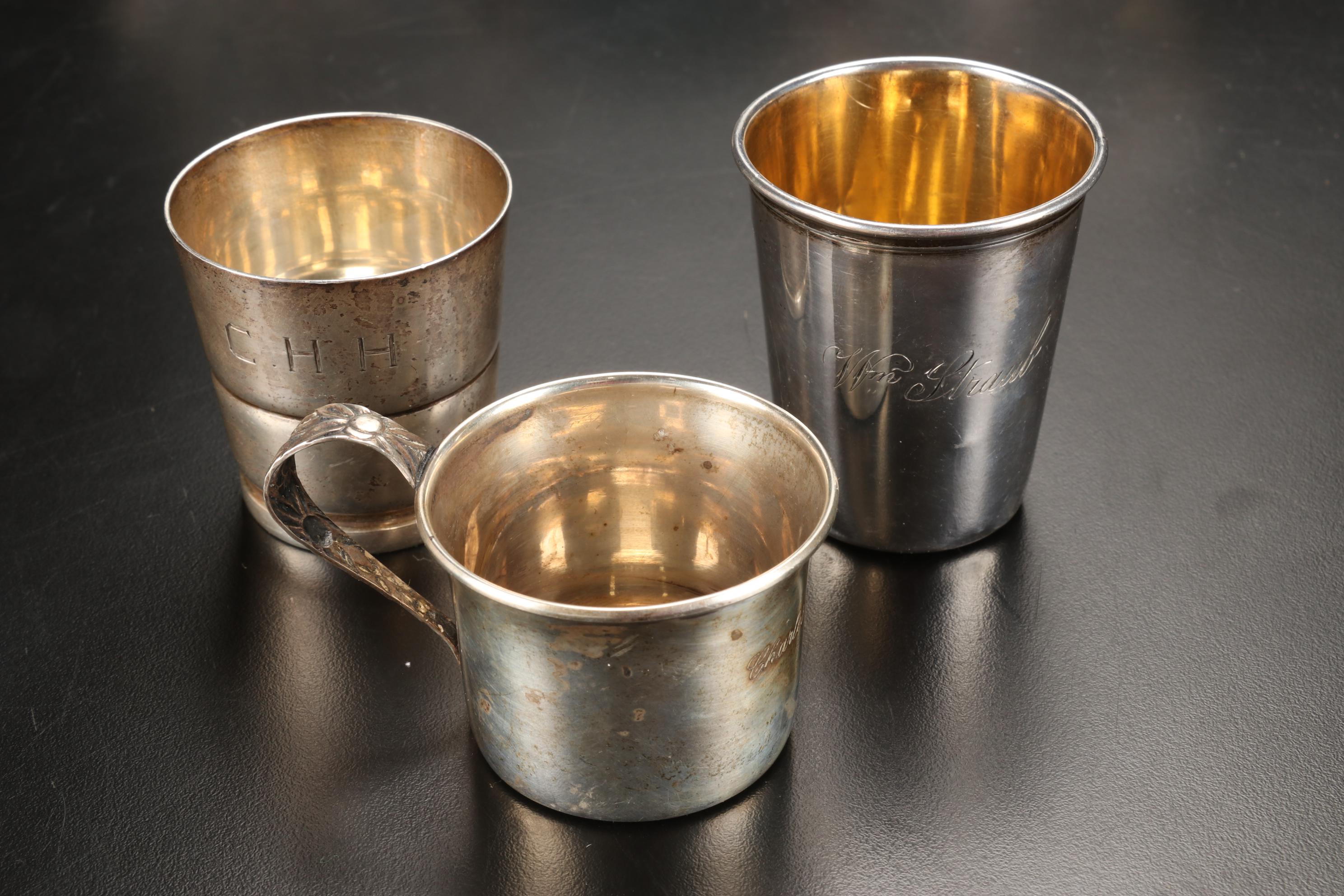 Manchester Sterling Silver Christening Cup with Other Tableware and Décor