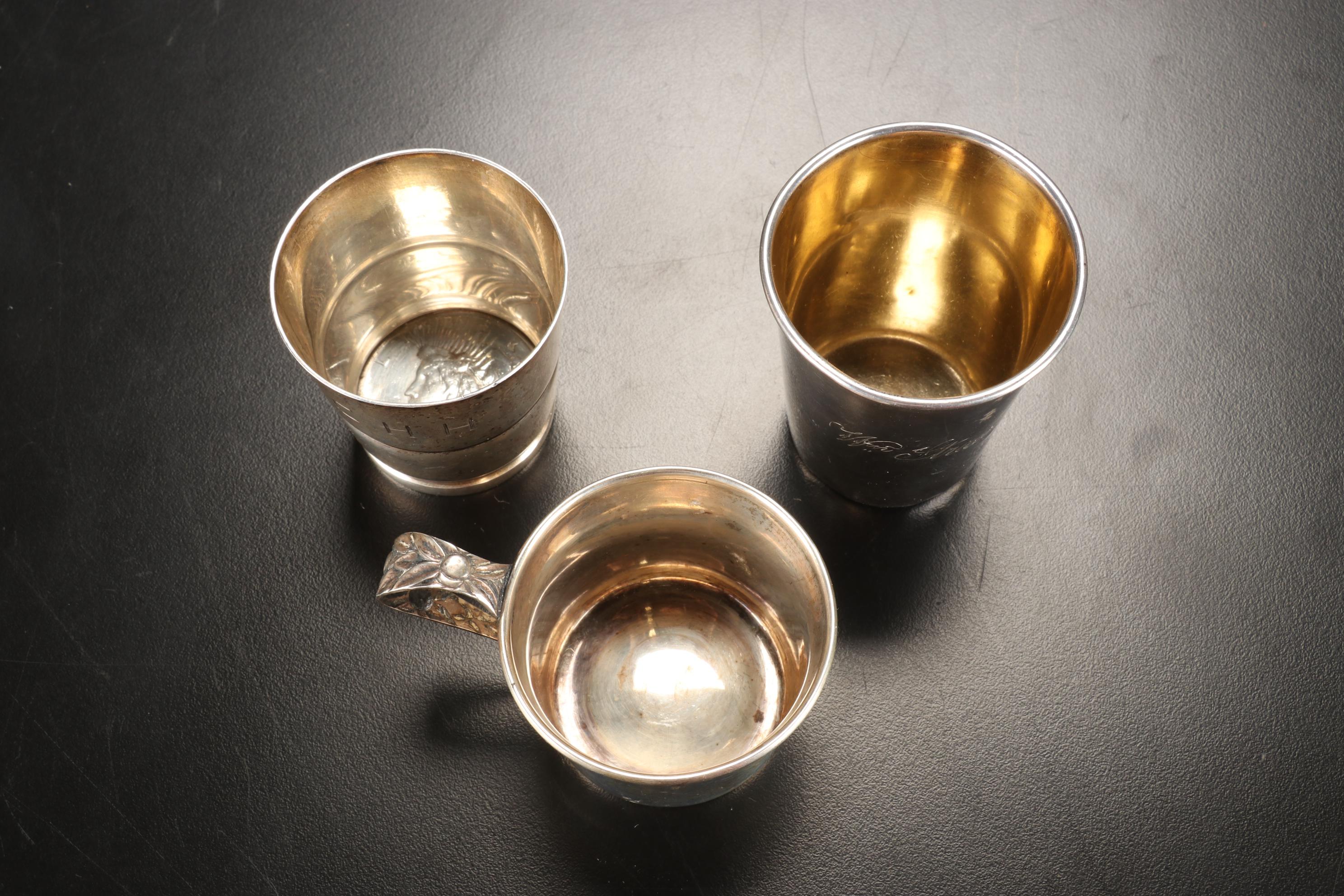 Manchester Sterling Silver Christening Cup with Other Tableware and Décor