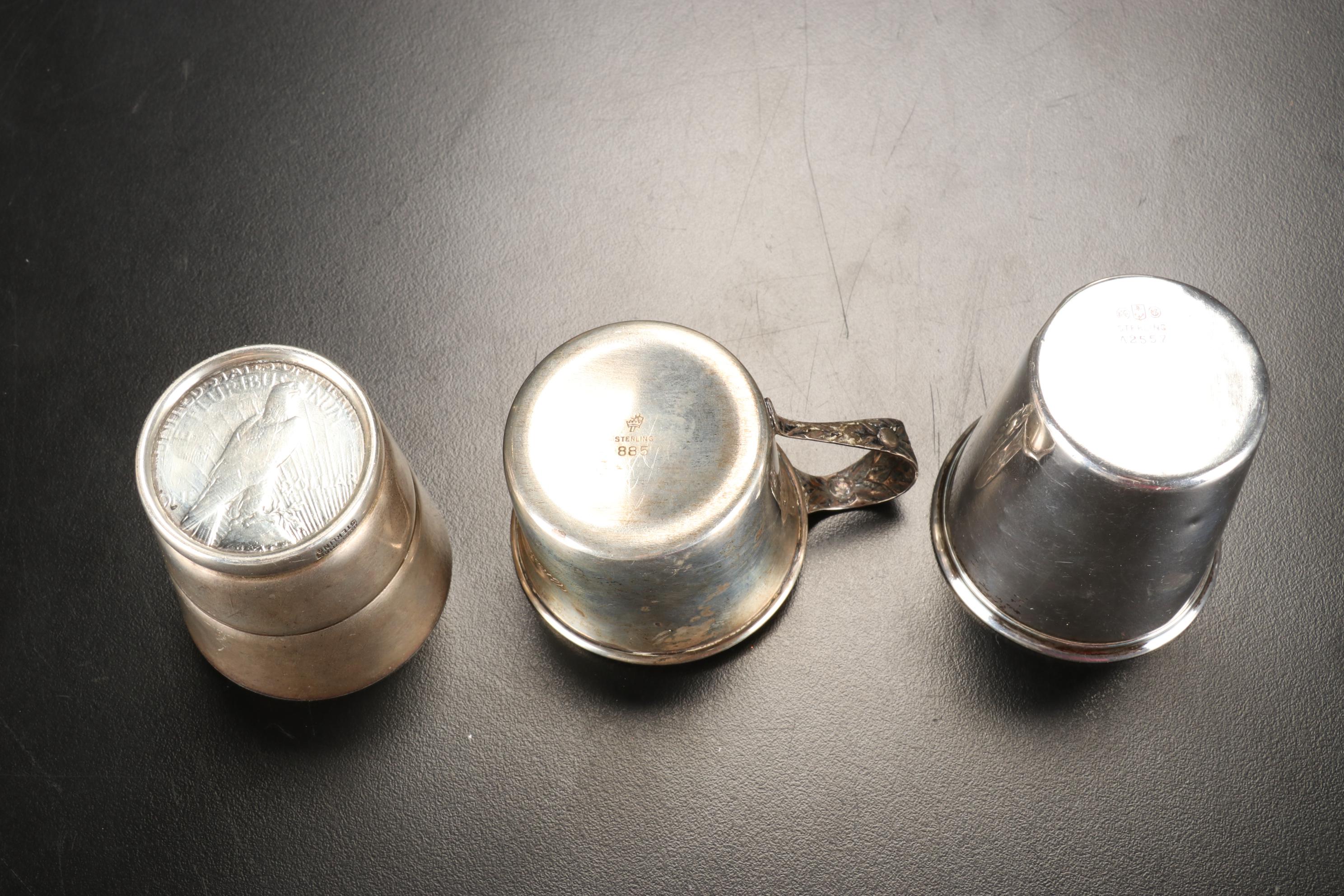 Manchester Sterling Silver Christening Cup with Other Tableware and Décor