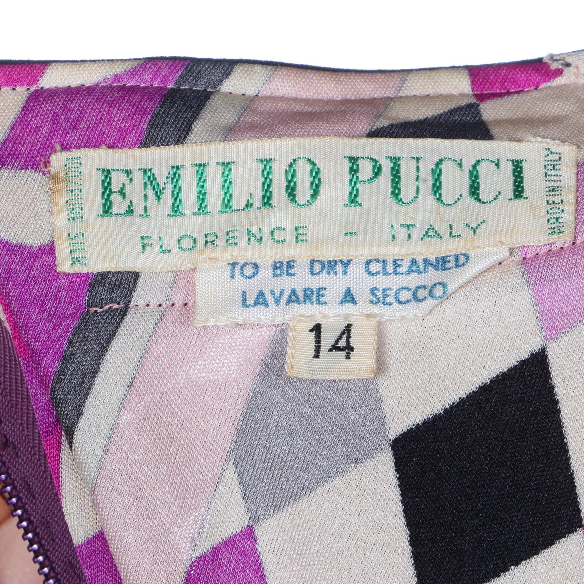 Vintage Emilio Pucci for Lord & Taylor Long Skirt and V-Neck Top in Silk Jersey