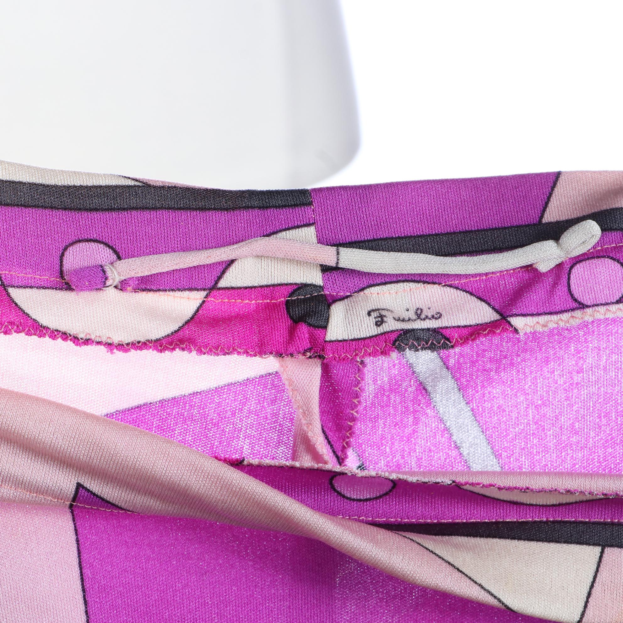 Vintage Emilio Pucci for Lord & Taylor Long Skirt and V-Neck Top in Silk Jersey