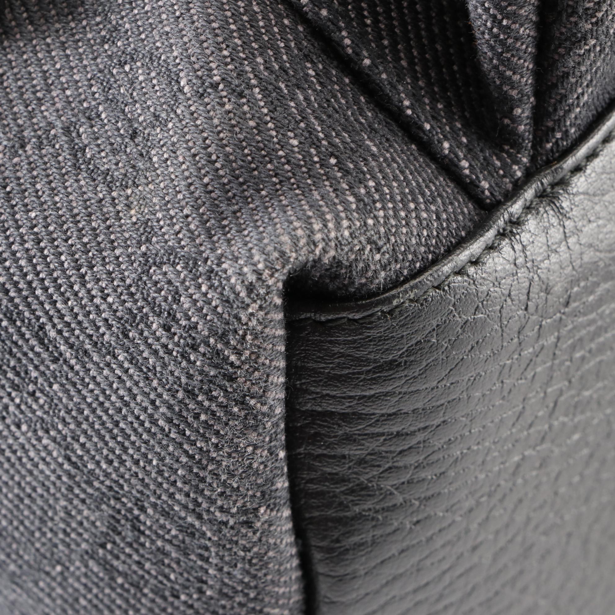 Gucci Backpack in Black GG Canvas with Leather Trim