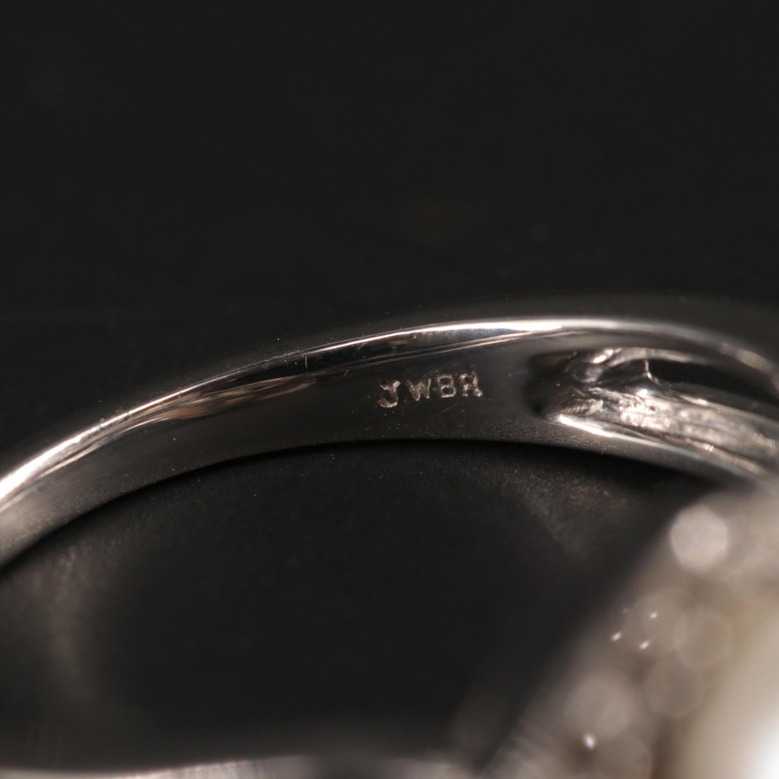 Sterling Silver Pearl and Sapphire Ring