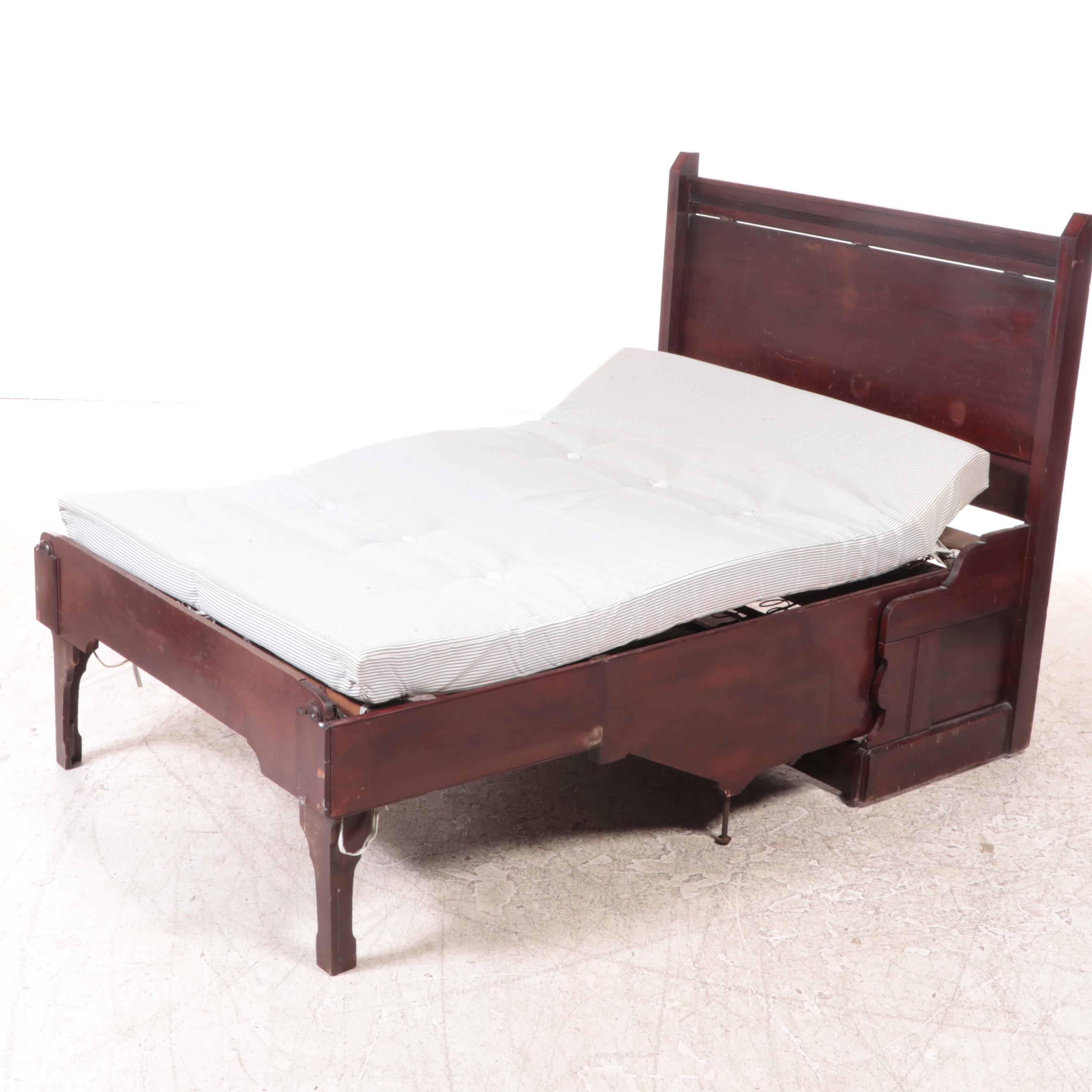 A.H. Andrews Victorian Eastlake Birch "Murphy" Bed in 3/4 Size