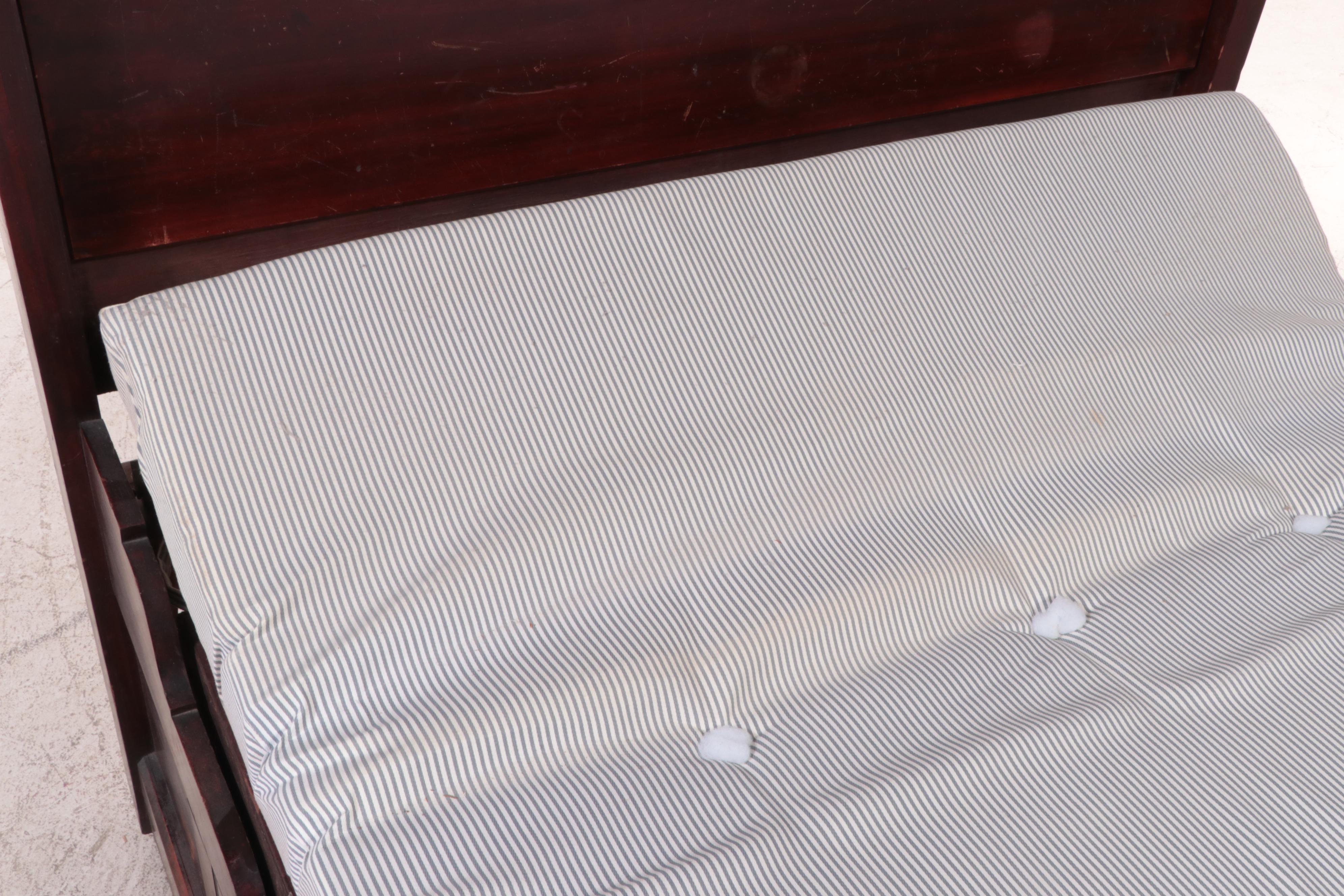 A.H. Andrews Victorian Eastlake Birch "Murphy" Bed in 3/4 Size