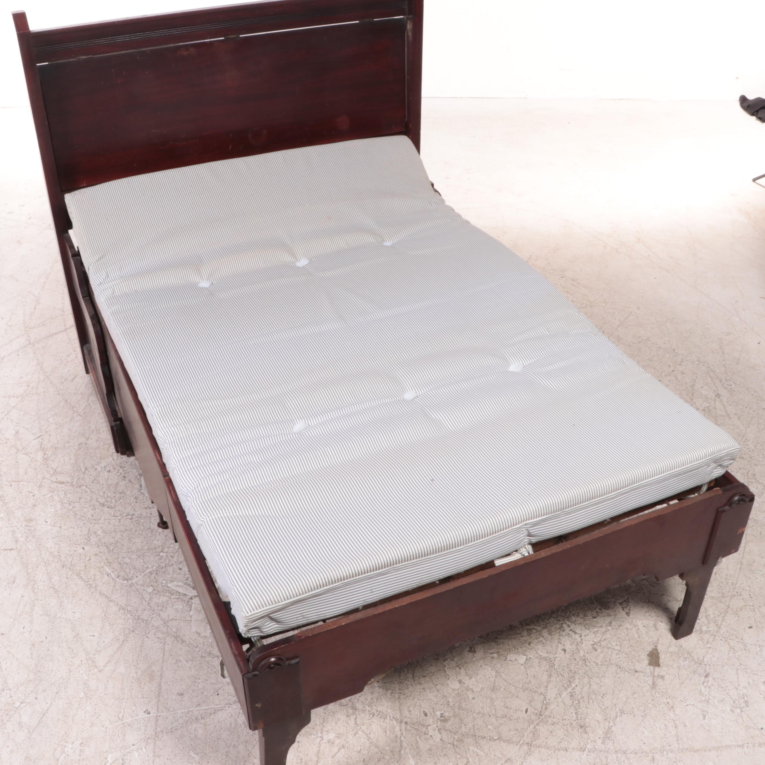 A.H. Andrews Victorian Eastlake Birch "Murphy" Bed in 3/4 Size