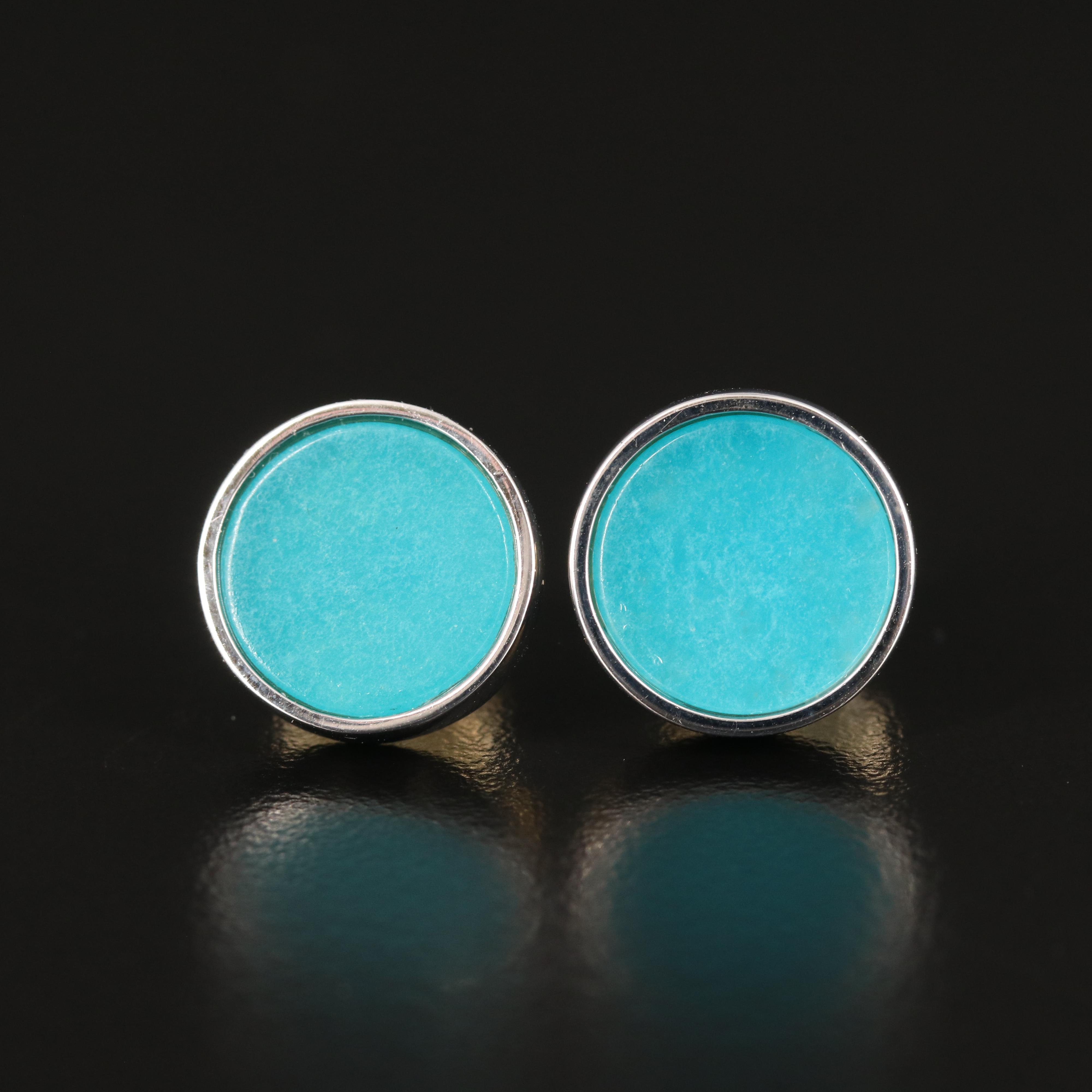 Sterling Quartz Stud Earrings