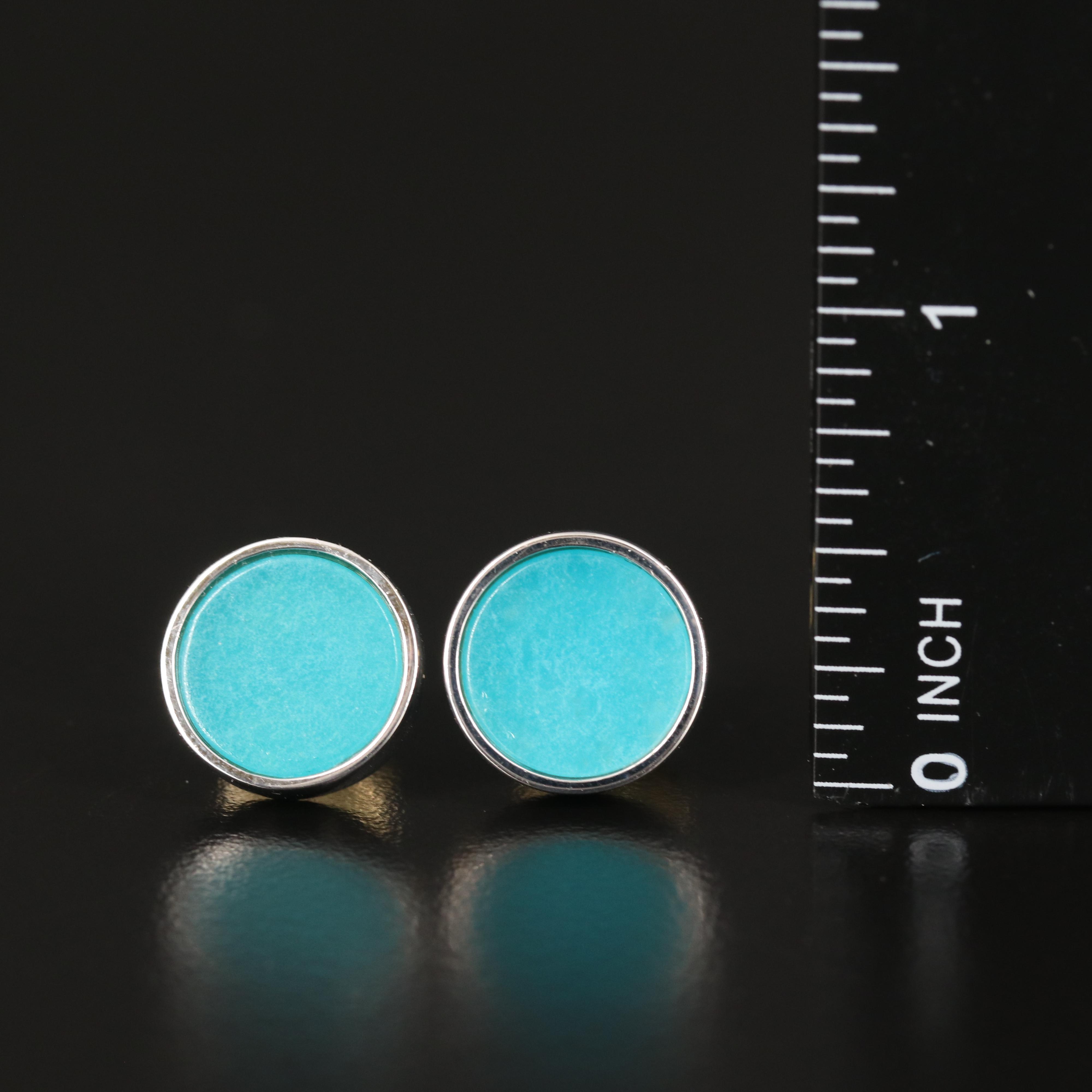 Sterling Quartz Stud Earrings