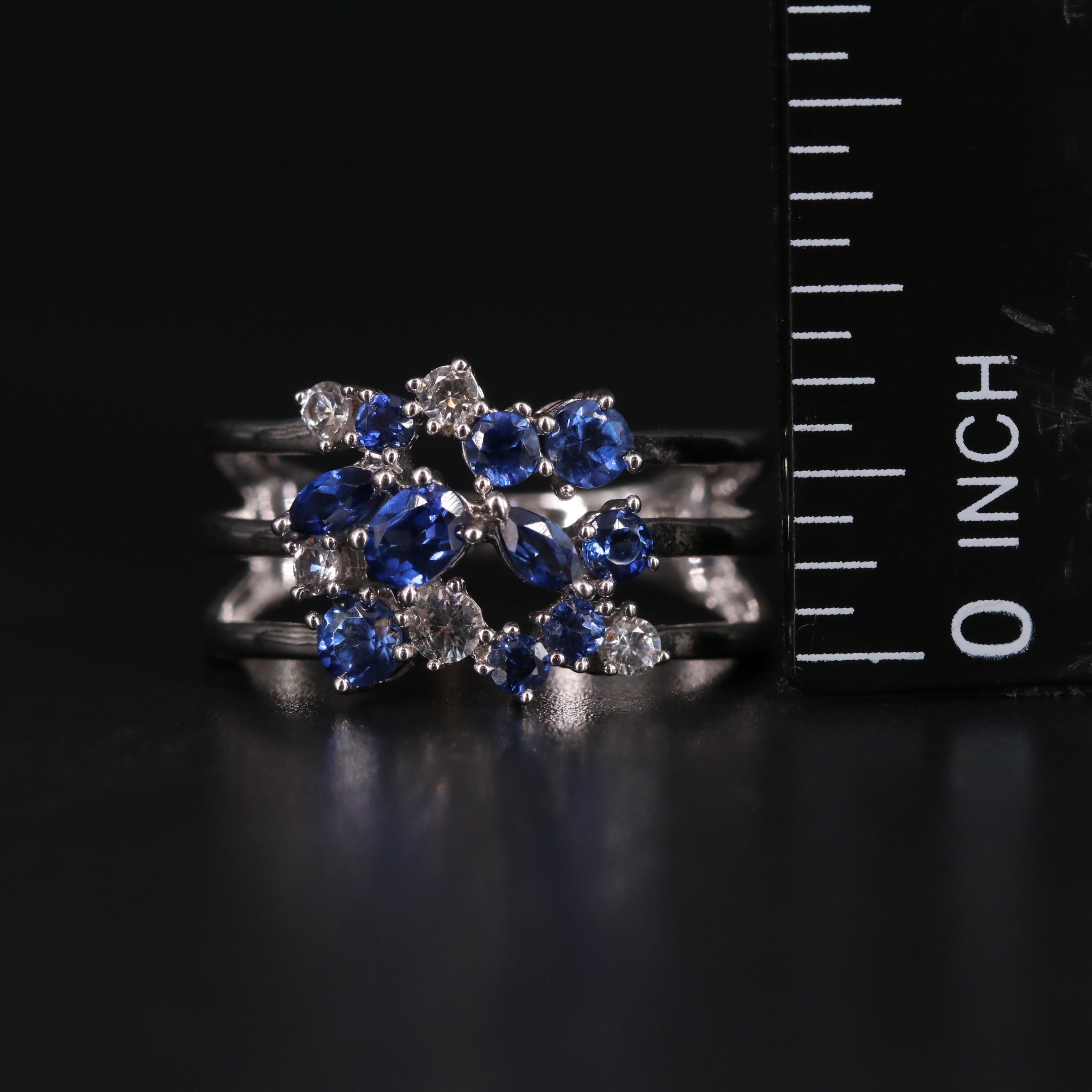 Sterling Silver Sapphire Ring