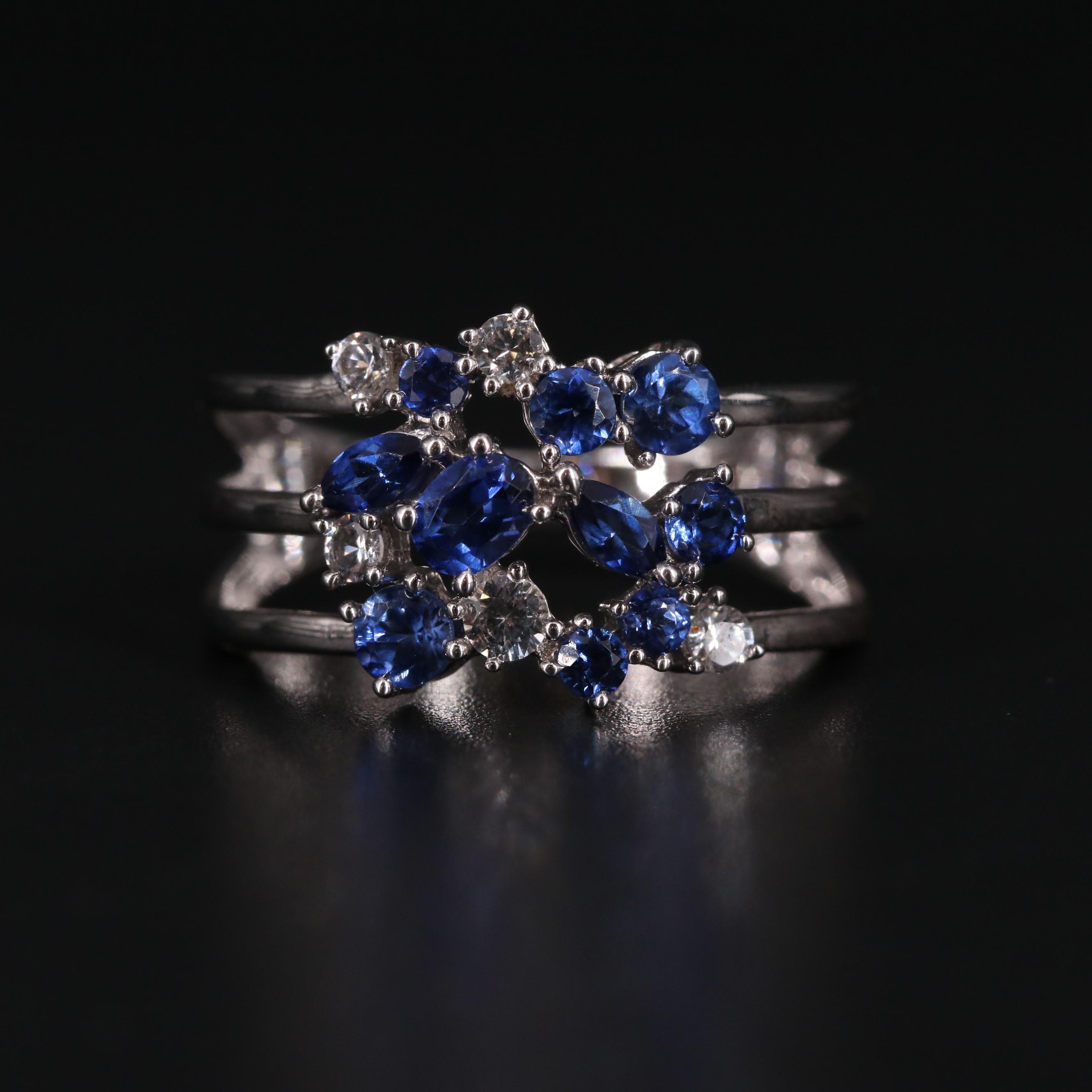Sterling Silver Sapphire Ring