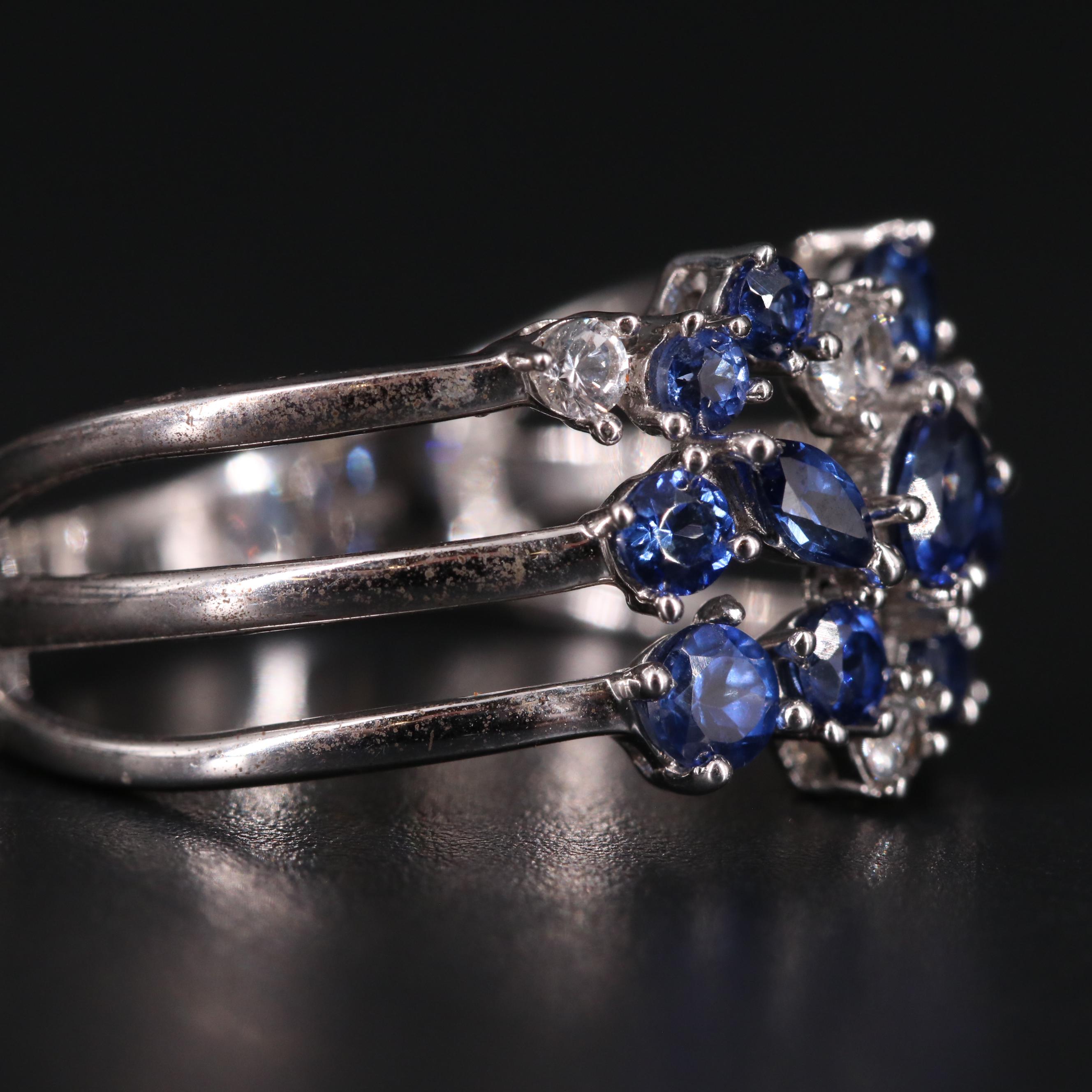 Sterling Silver Sapphire Ring
