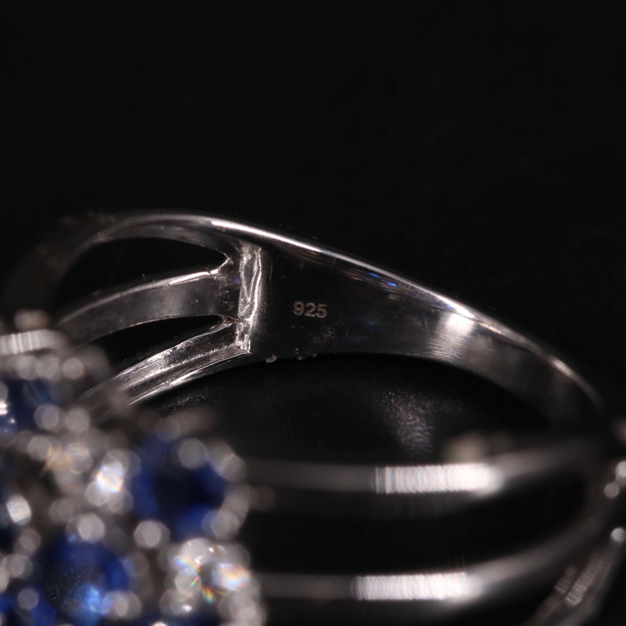 Sterling Silver Sapphire Ring