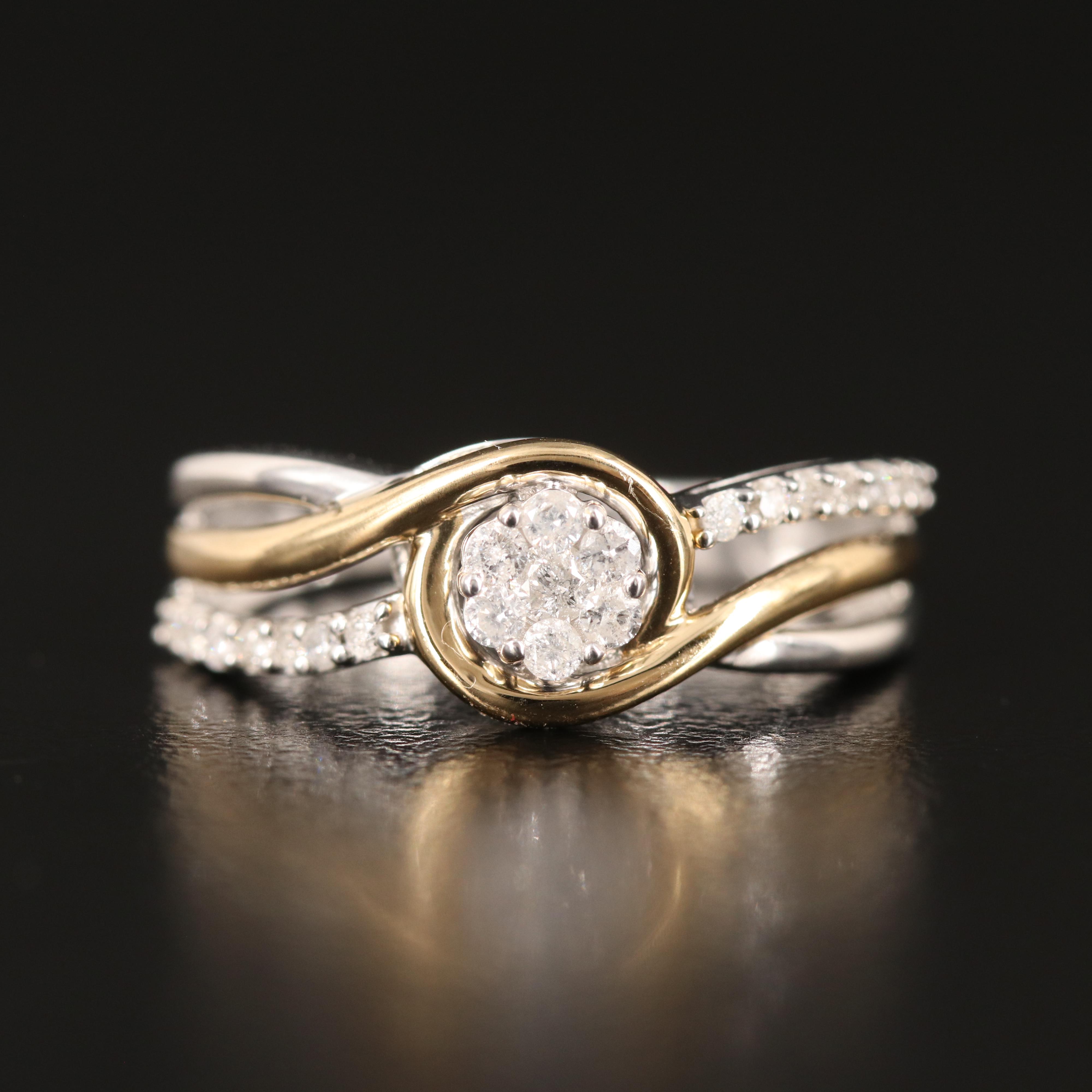 Sterling Diamond Ring