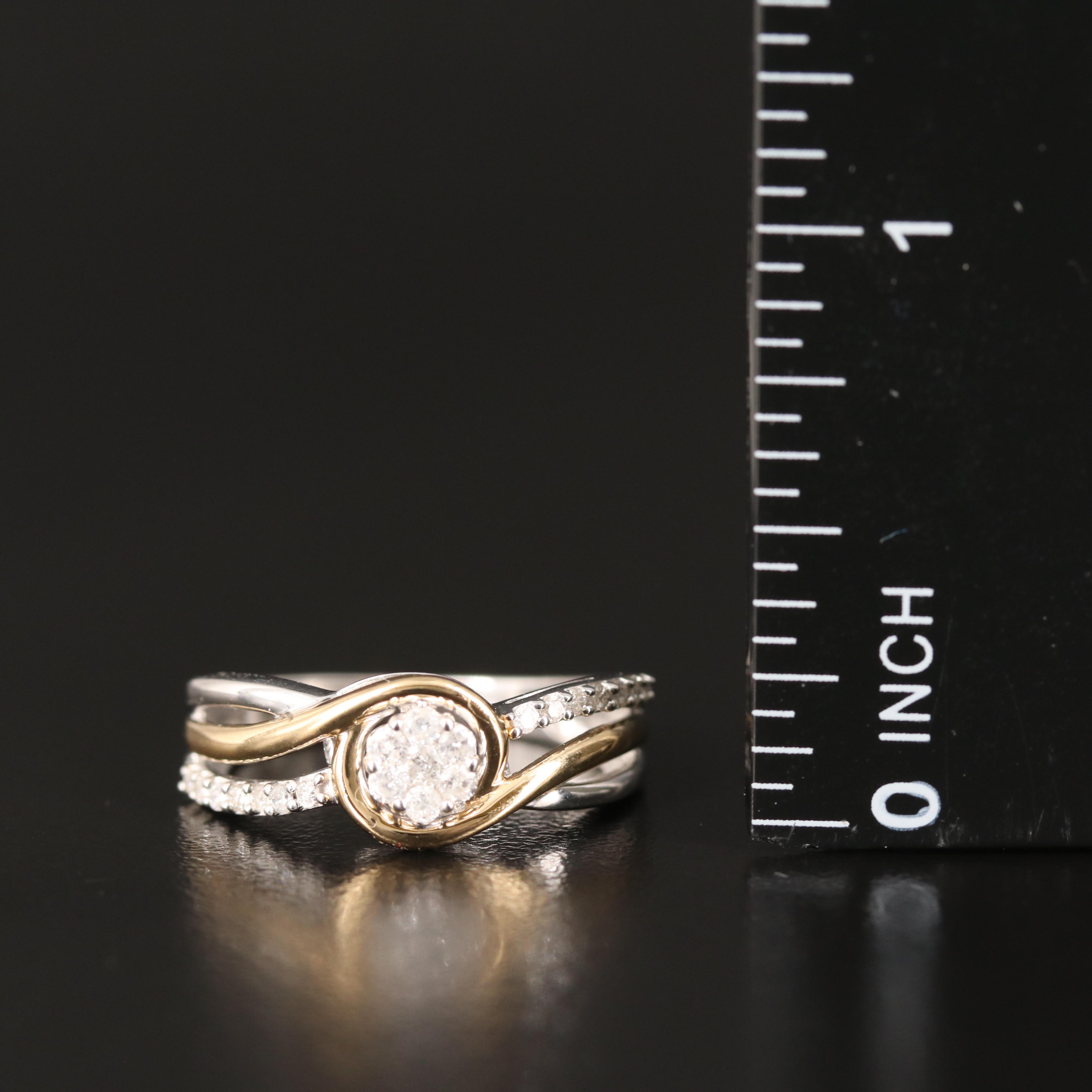 Sterling Diamond Ring
