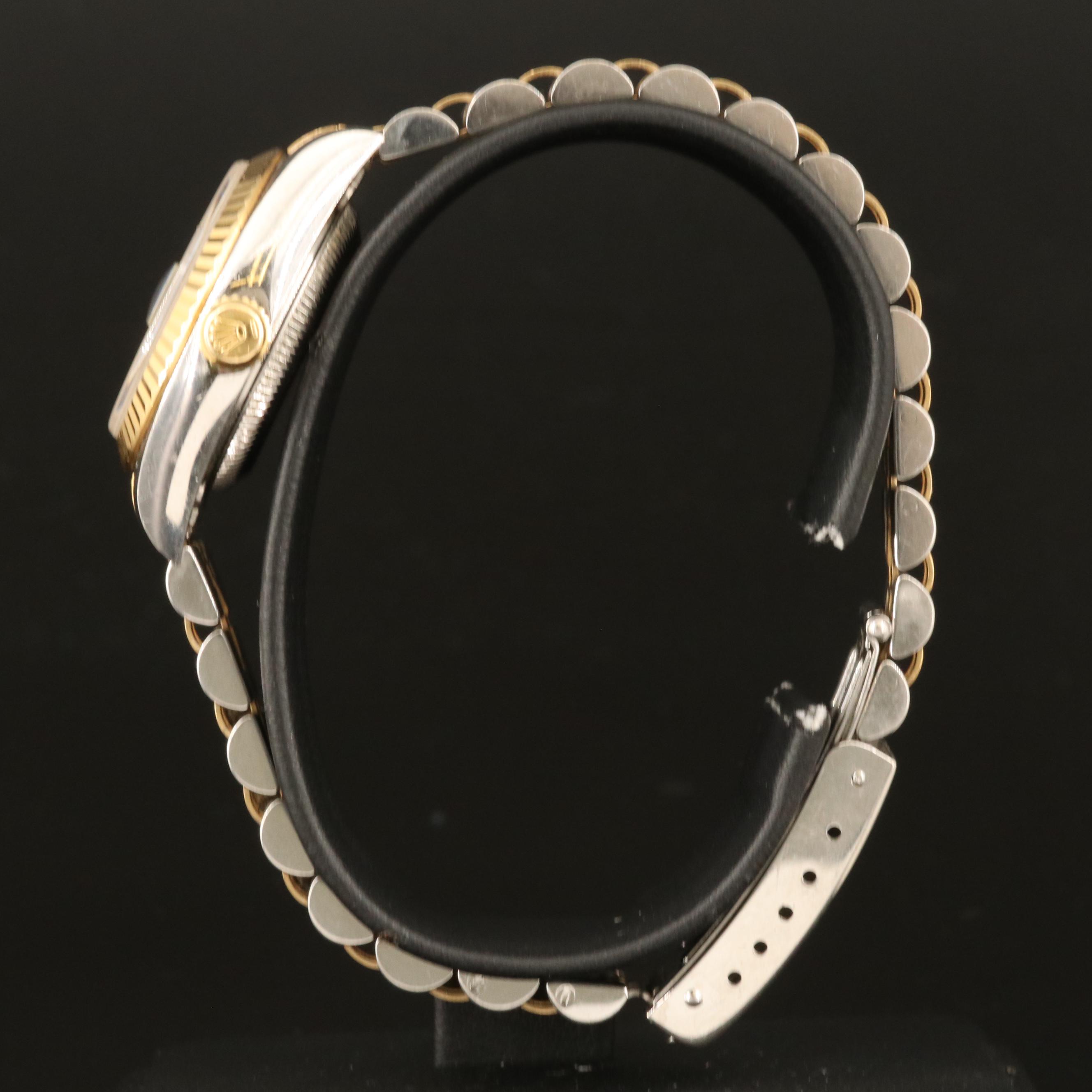 2000 Rolex Blue Diamond Dial Datejust Watch