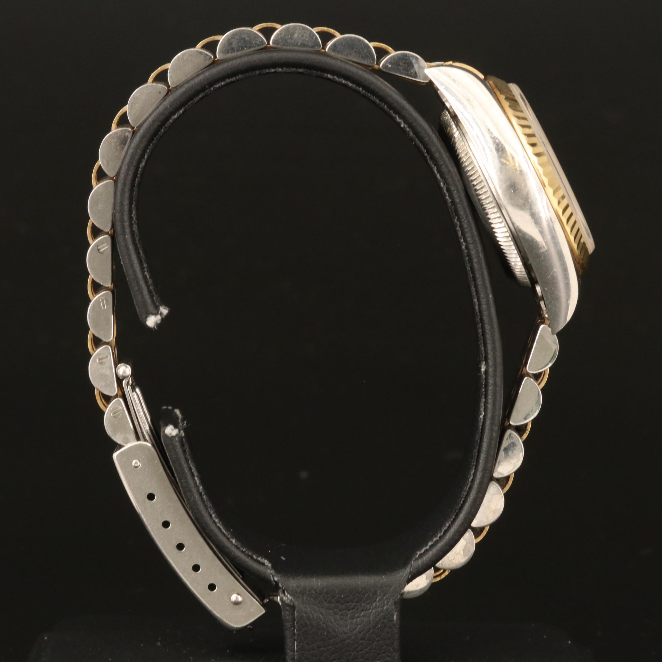 2000 Rolex Blue Diamond Dial Datejust Watch