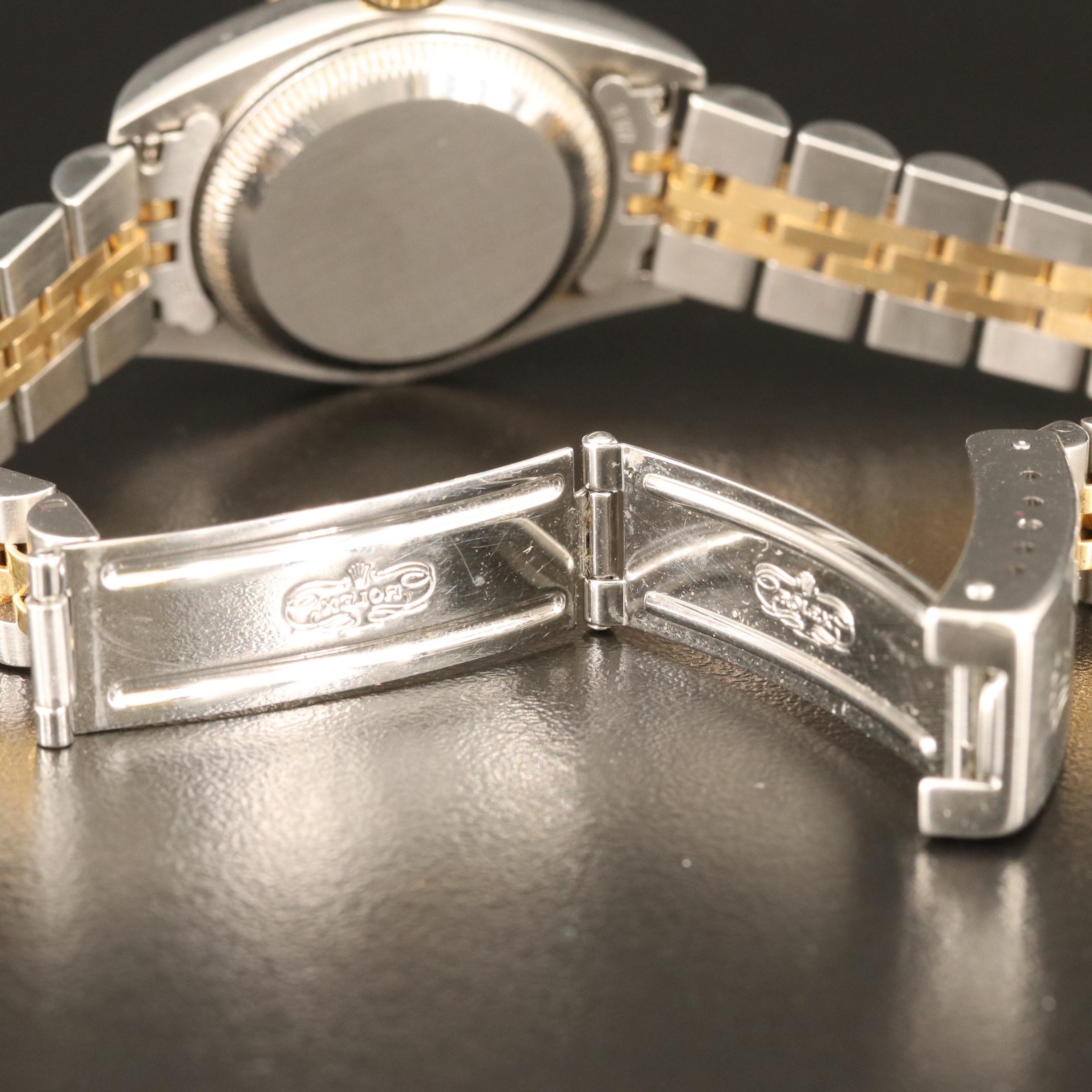 2000 Rolex Blue Diamond Dial Datejust Watch