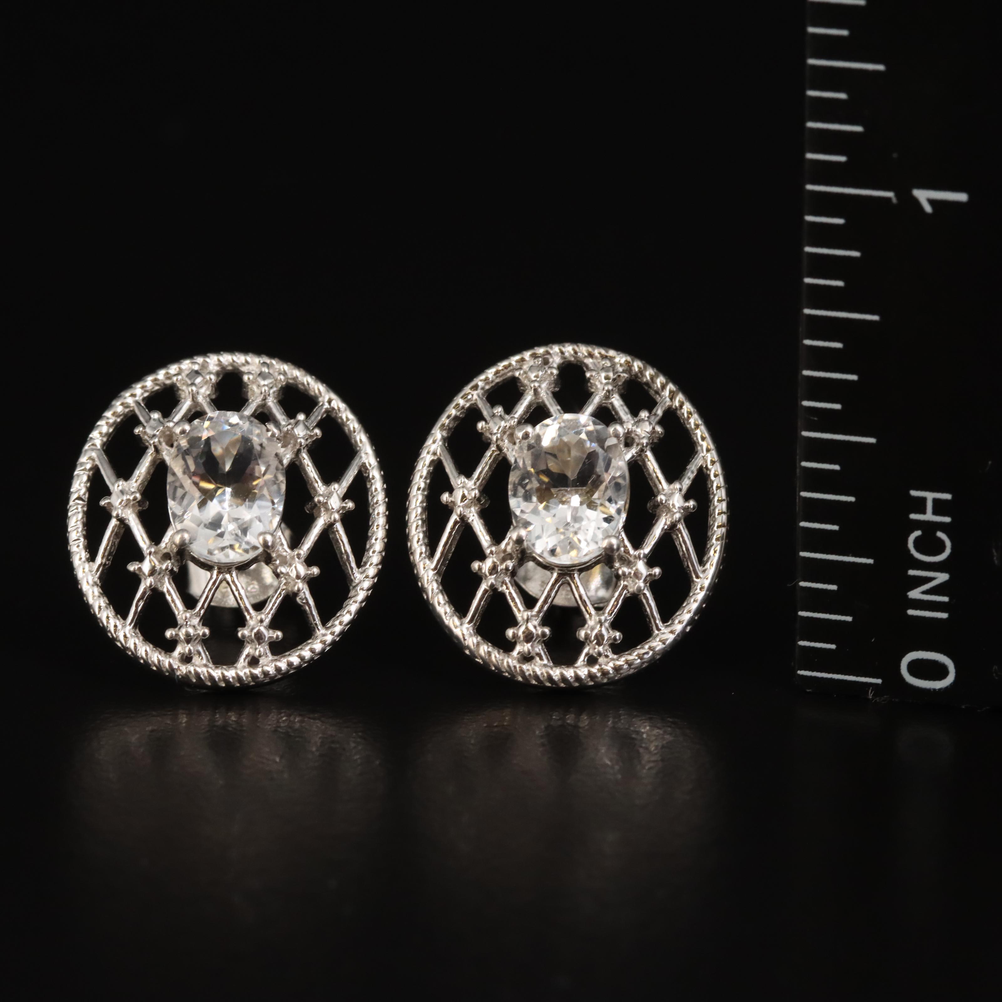 Sterling Petalite Openwork Earrings