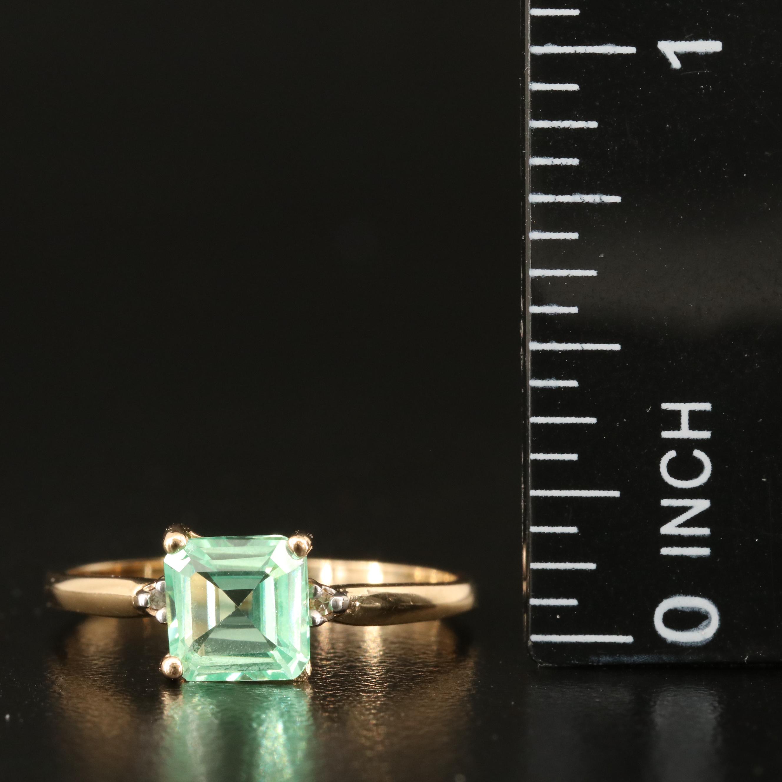 10K Sapphire and Diamond Ring