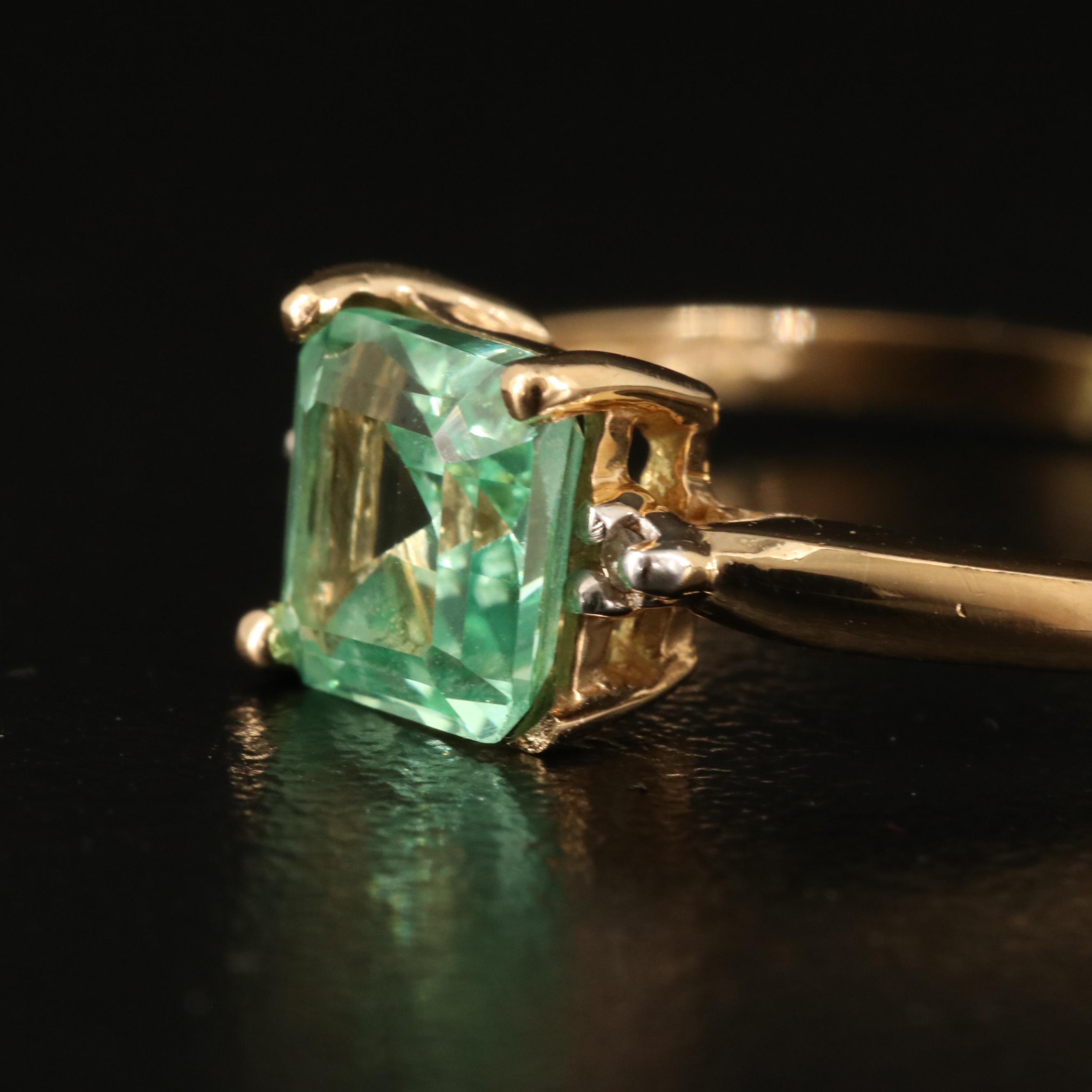 10K Sapphire and Diamond Ring