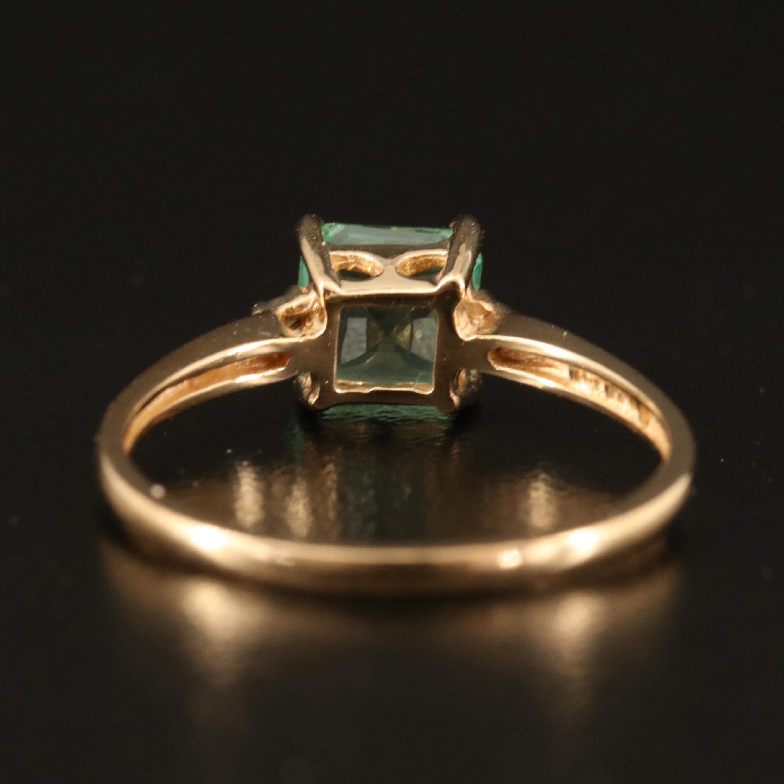 10K Sapphire and Diamond Ring