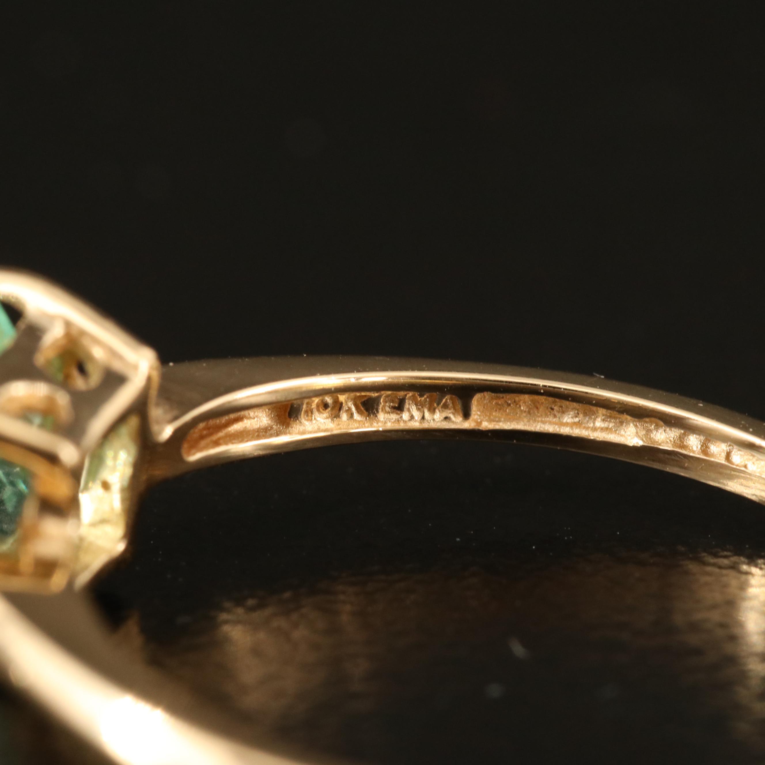 10K Sapphire and Diamond Ring