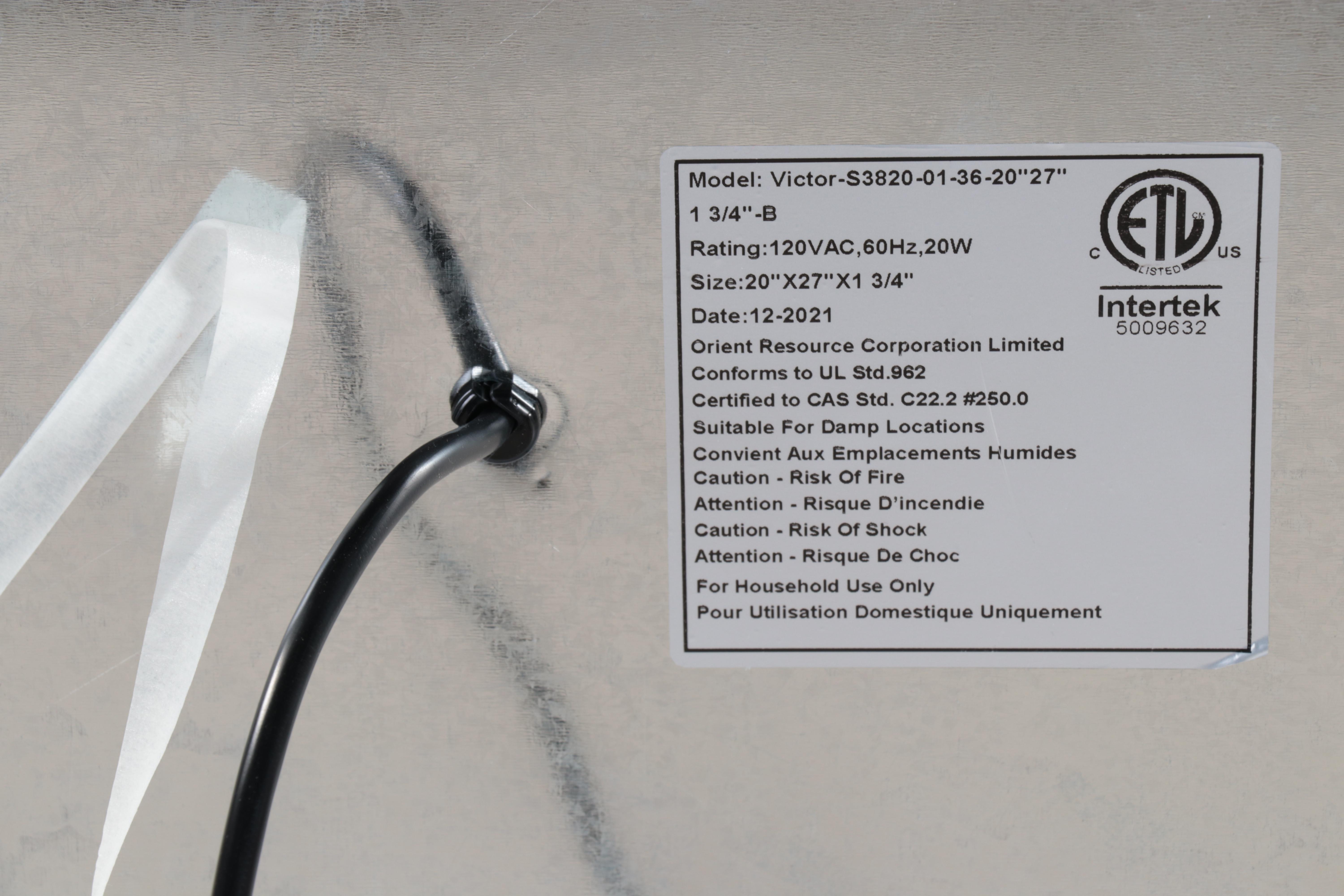 Lighted Vanity Mirror with Touch Sensor Tunable LED Backlighting