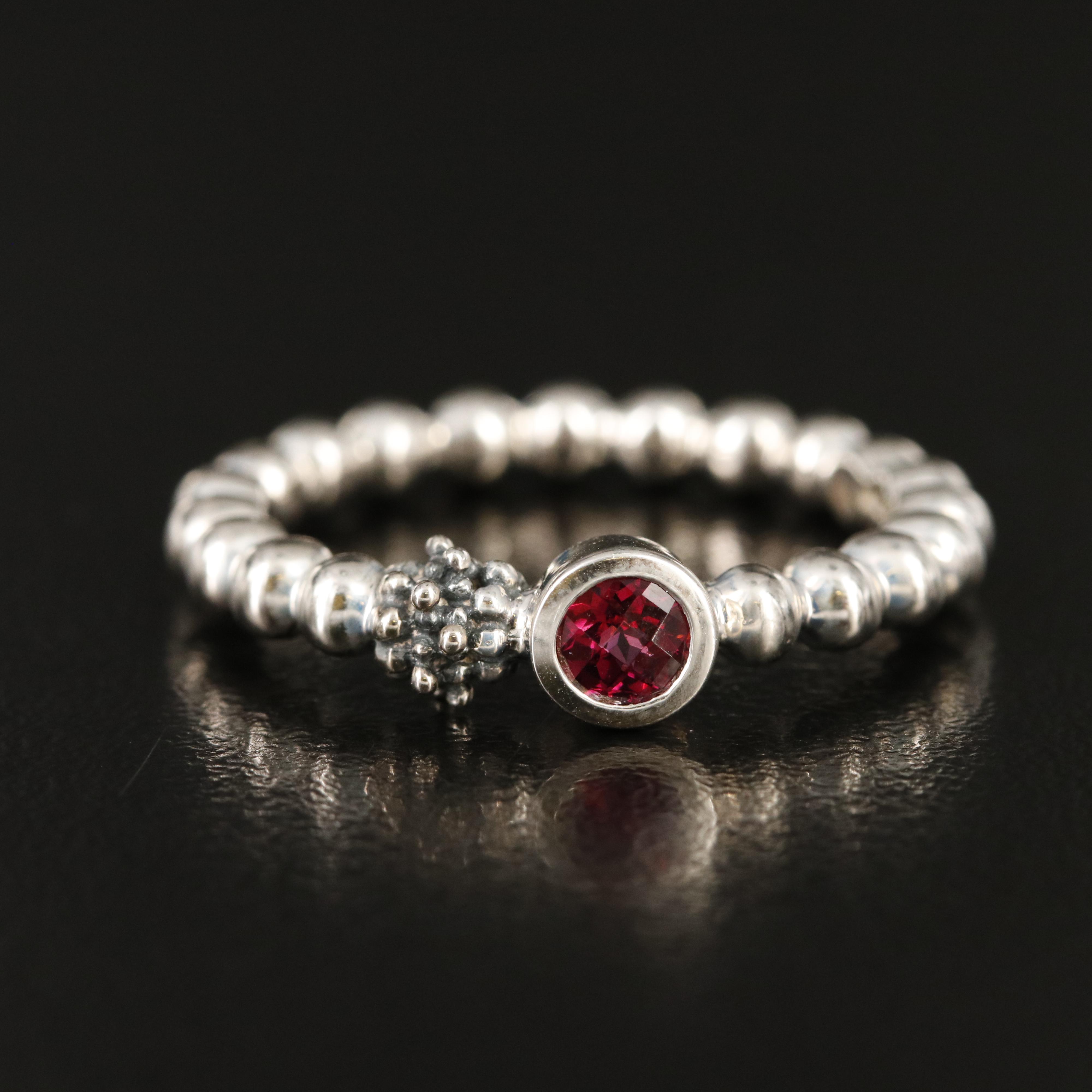 Michael Dawkins Sterling Garnet Ring