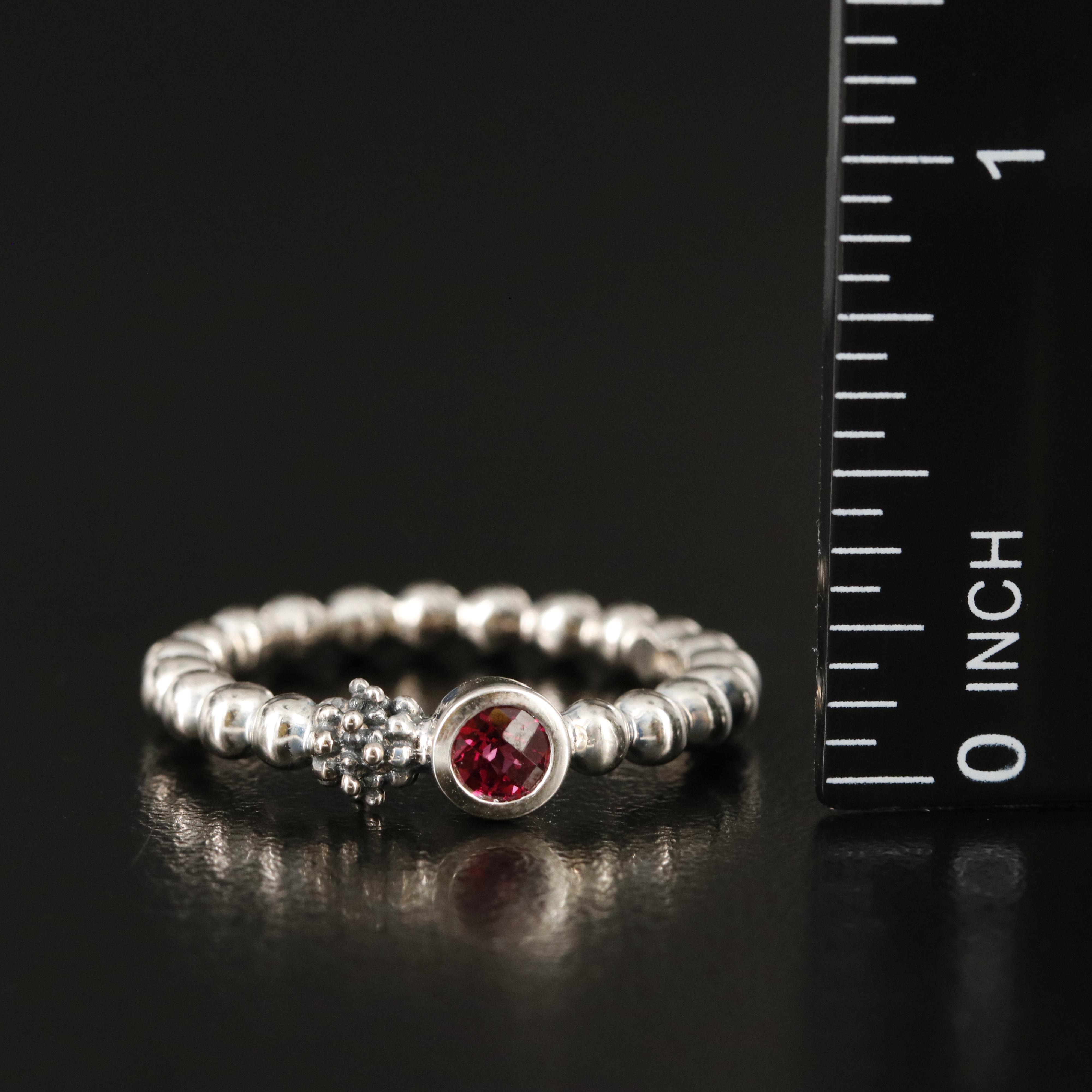 Michael Dawkins Sterling Garnet Ring