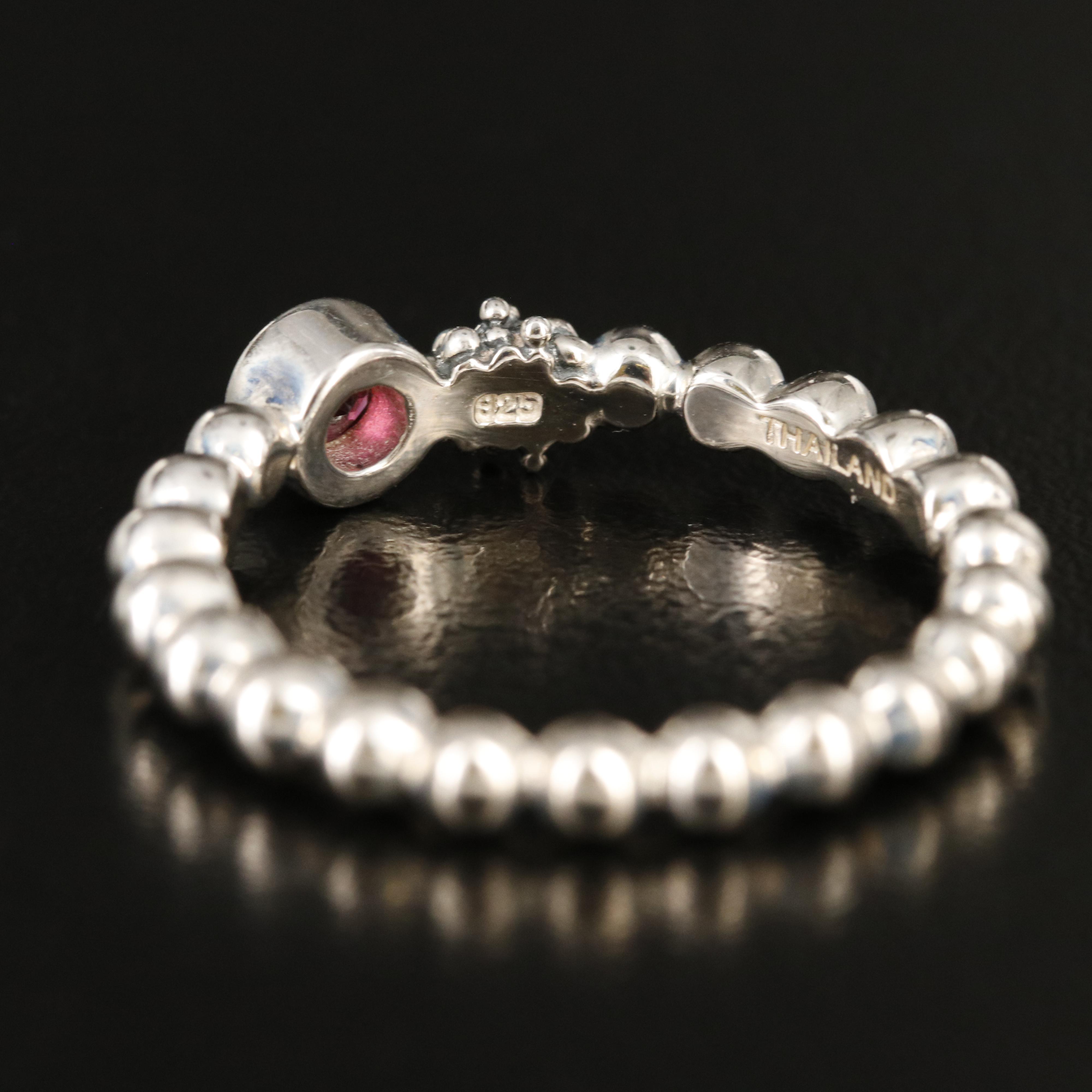 Michael Dawkins Sterling Garnet Ring