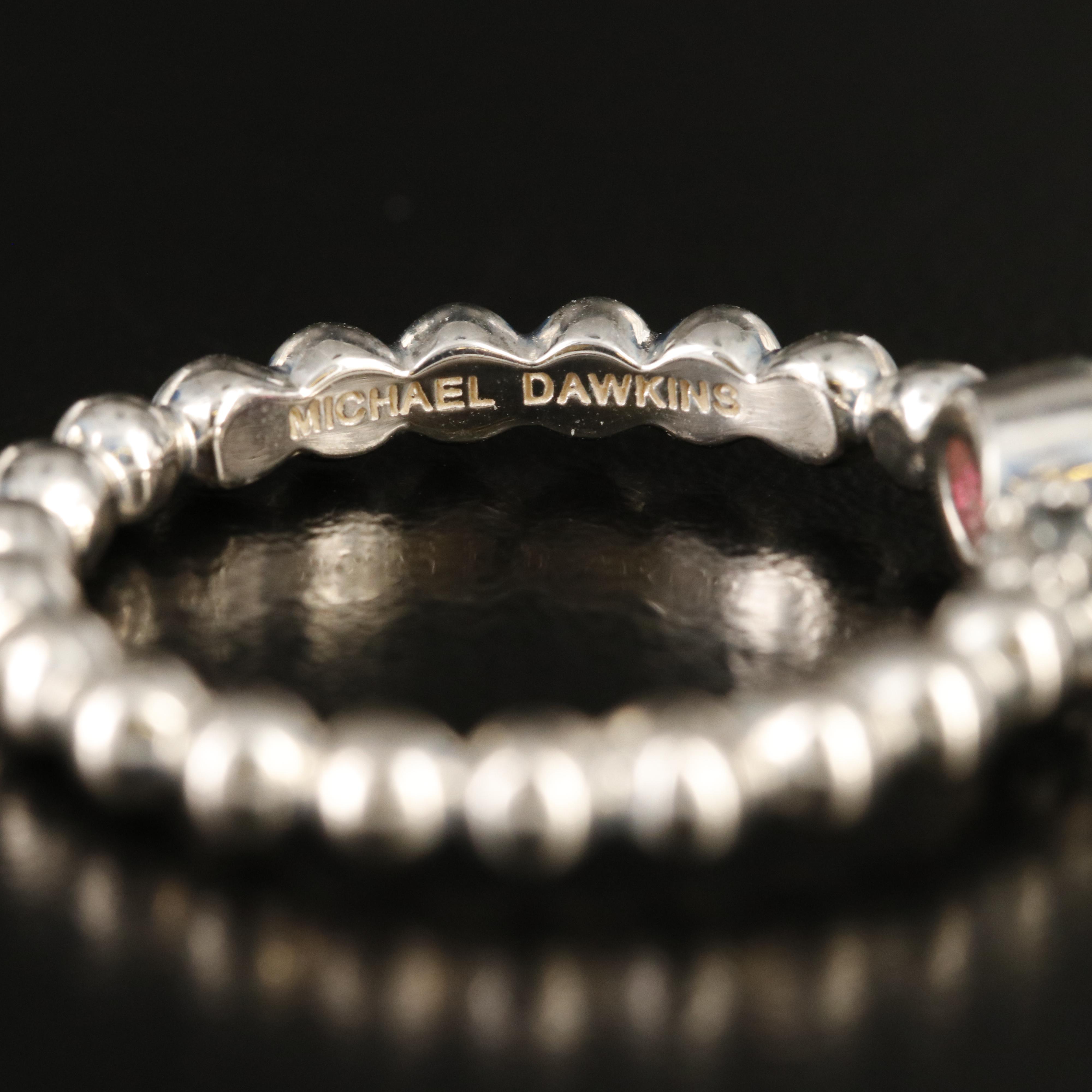 Michael Dawkins Sterling Garnet Ring