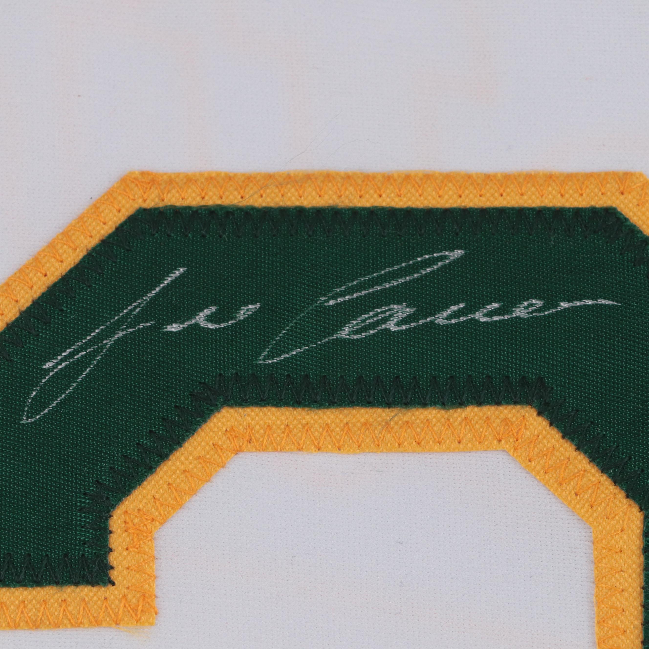 Oakland Athletics Jose Canseco Signed Baseball Jersey, Mini Riddell Helmet