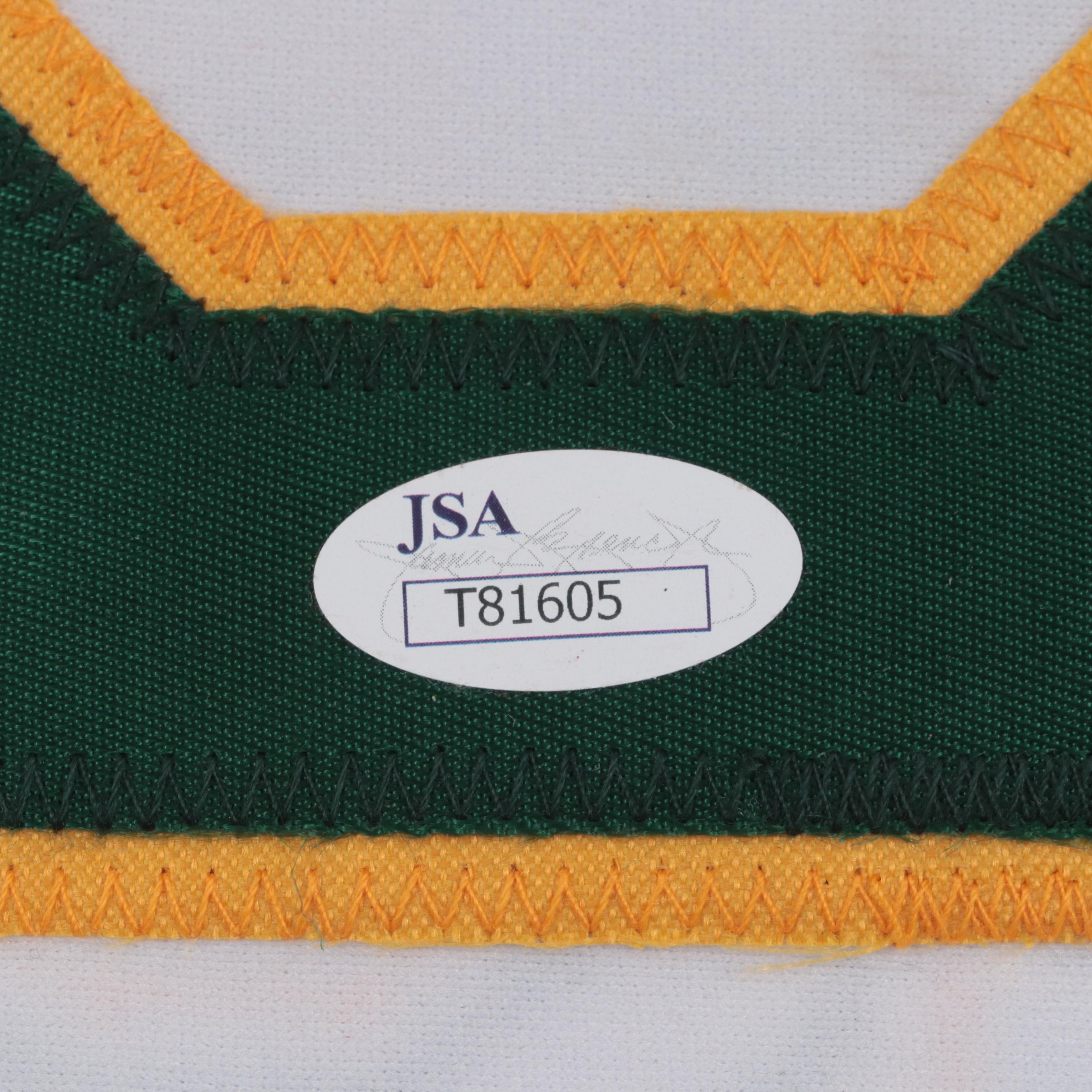 Oakland Athletics Jose Canseco Signed Baseball Jersey, Mini Riddell Helmet