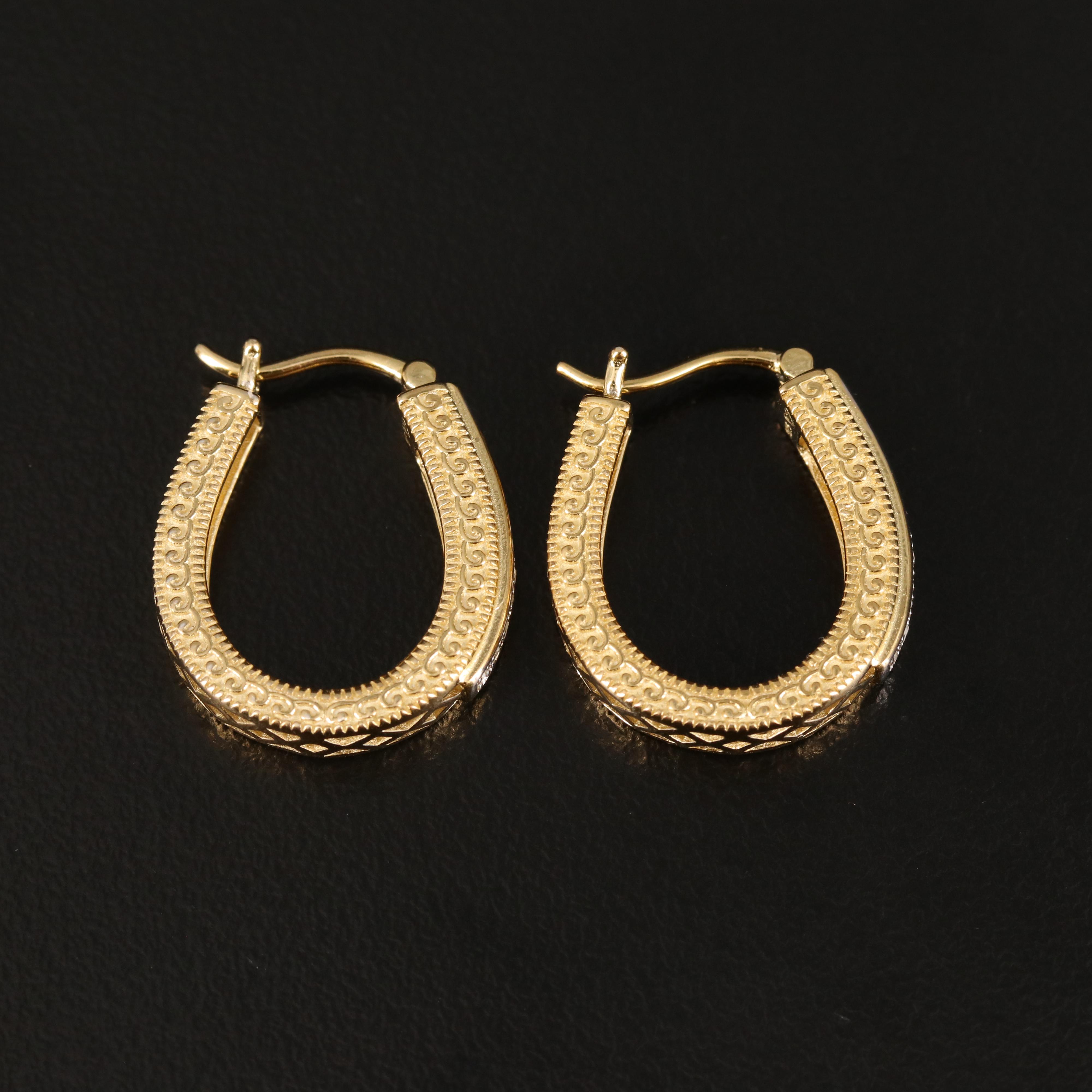 Diamond Hoop Earrings in Sterling