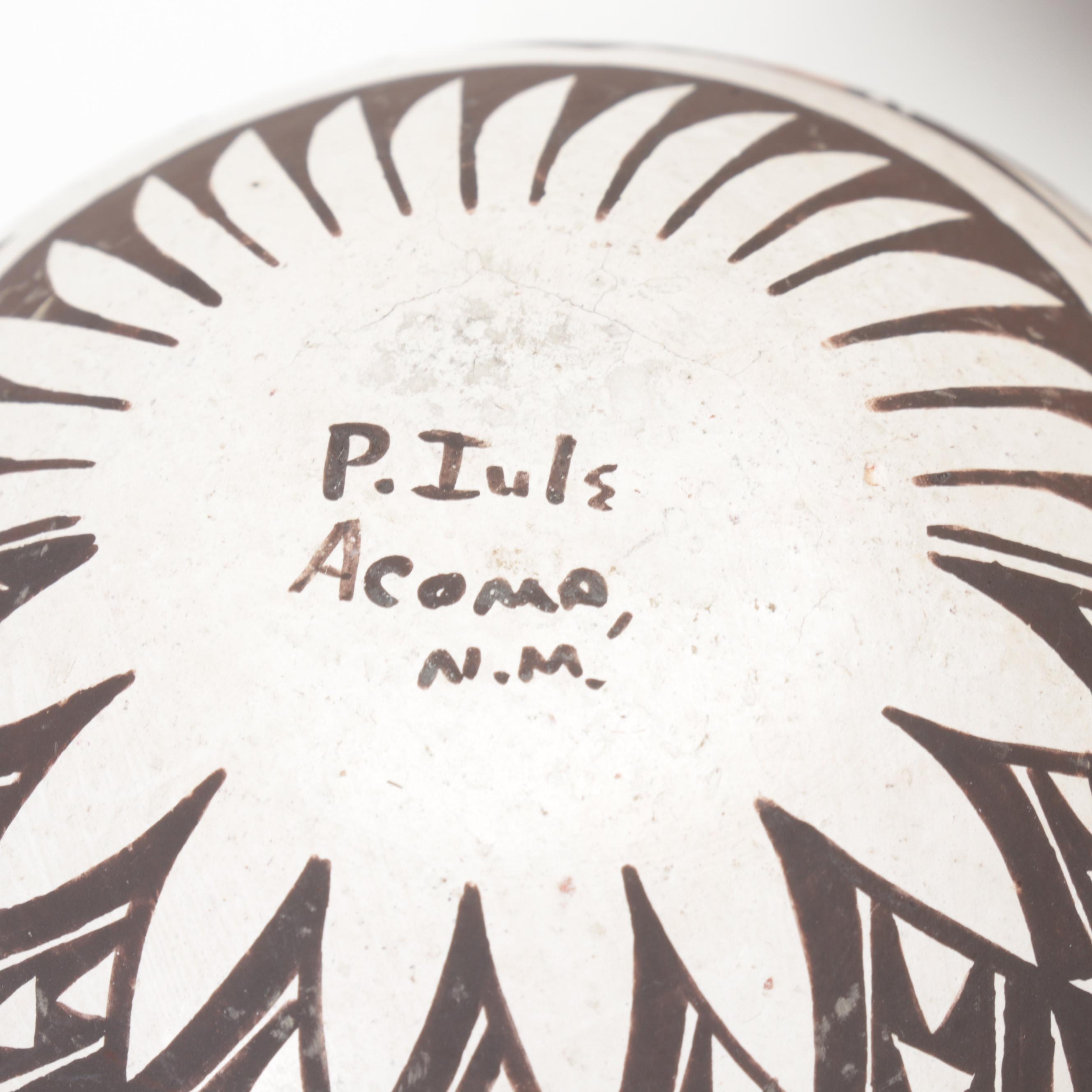 C. Charlie and P. Iule Acoma Pueblo Pottery Terracotta Seed Pots