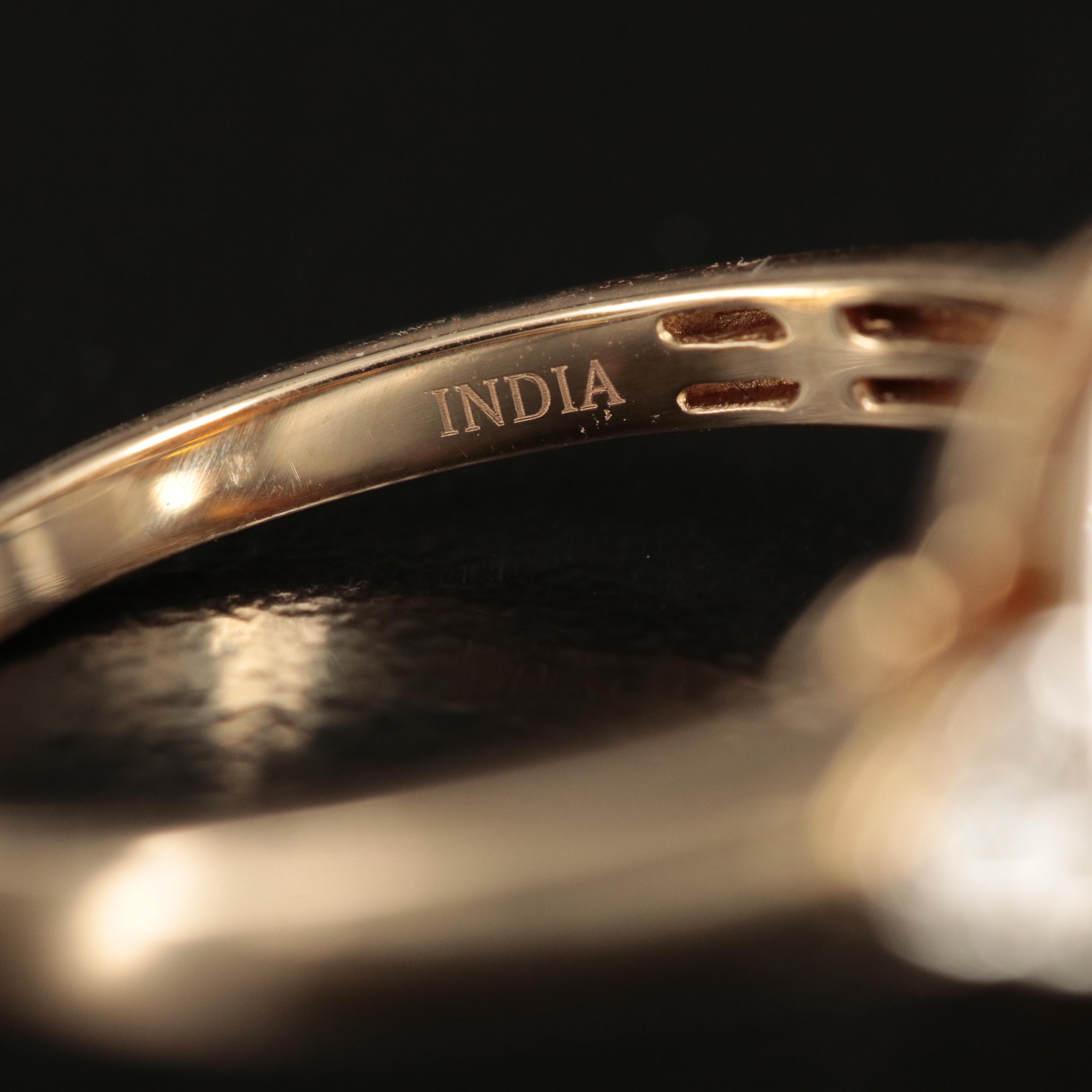 14K Fire Opal and Diamond Halo Ring