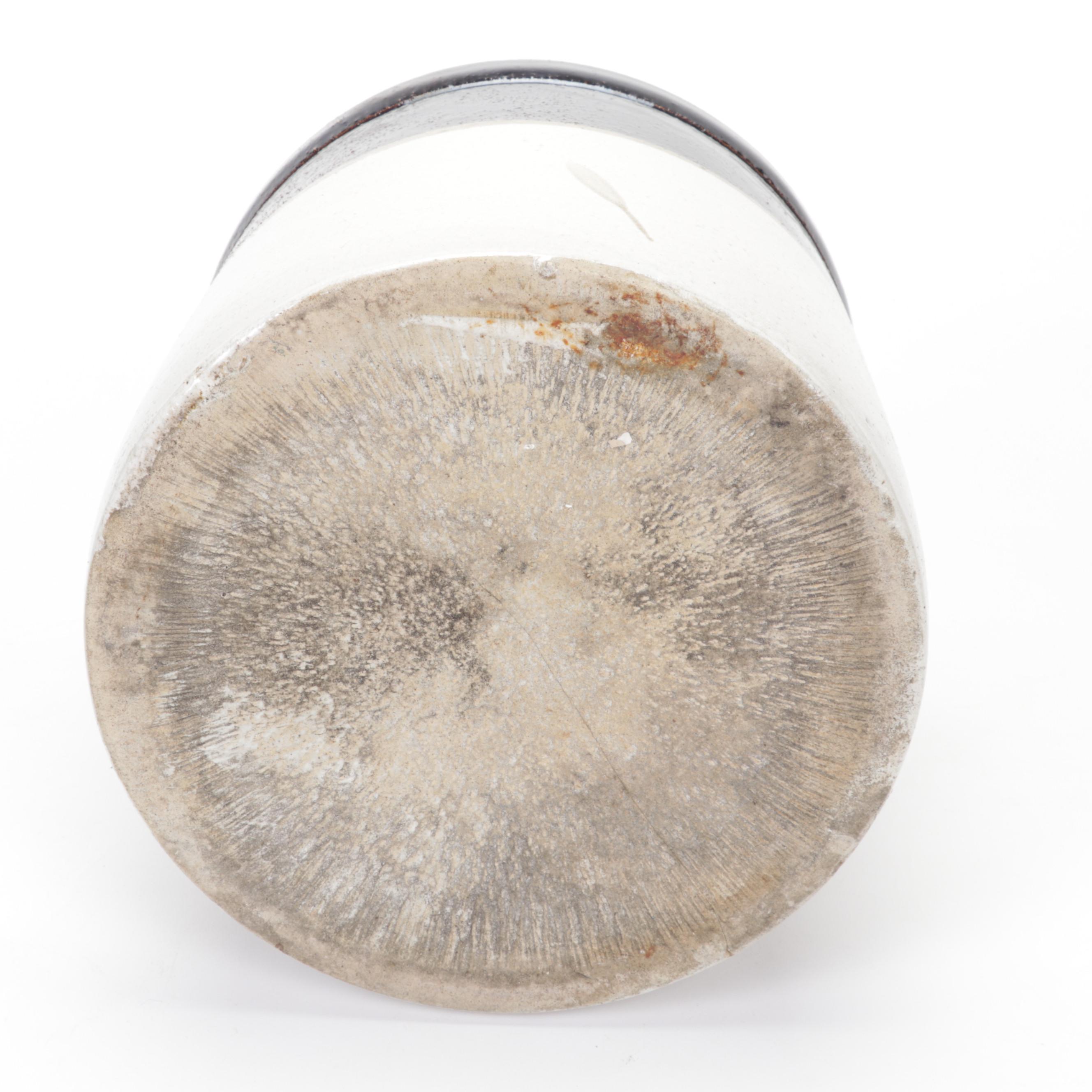 Two Tone 2 Gallon with Other 3 and 4 Gallon Stoneware Crocks, 20th Century